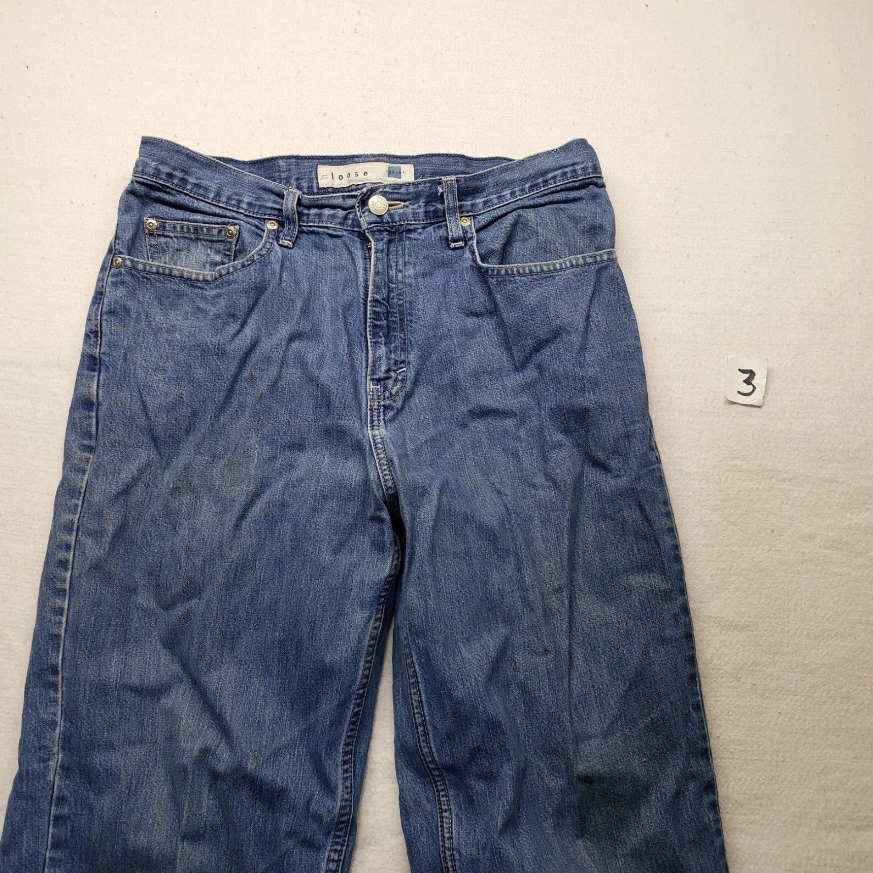 Denime SONOMA Jeans Denim Loose Mid-Rise Blue 8 Women Adult Regular Stretch Pants - Medium Wash Size 30" / US 8 / IT 44 - 2 Thumbnail
