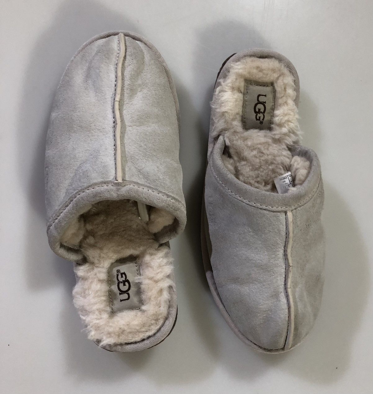 Ugg Ugg pure natural suede/wool shearling logo slides 7 Size US 7 / IT 37 - 8 Thumbnail