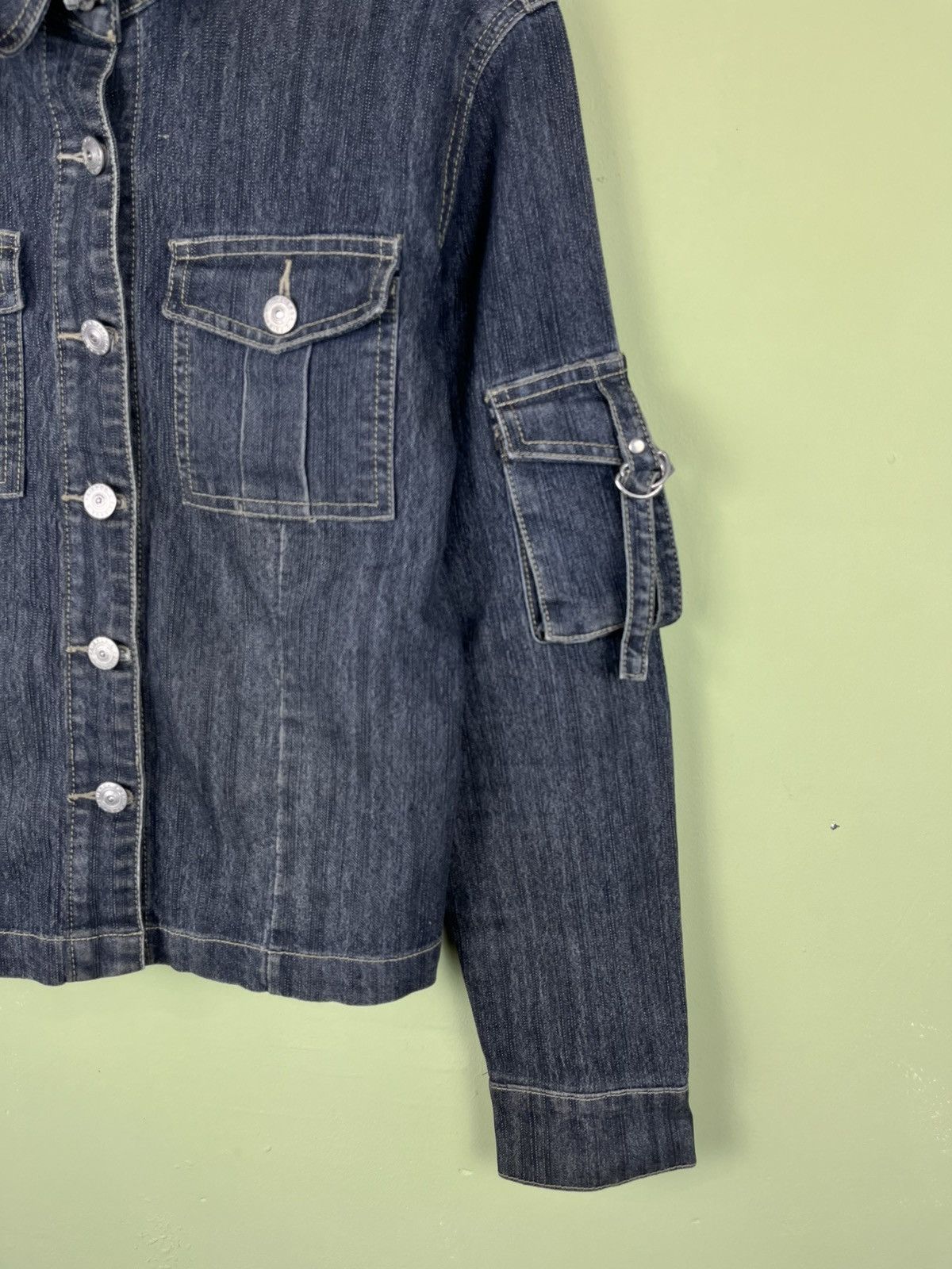 Japanese Brand Vintage Y2K cargo avant garde denim jacket Japanese Size M / US 6-8 / IT 42-44 - 3 Thumbnail