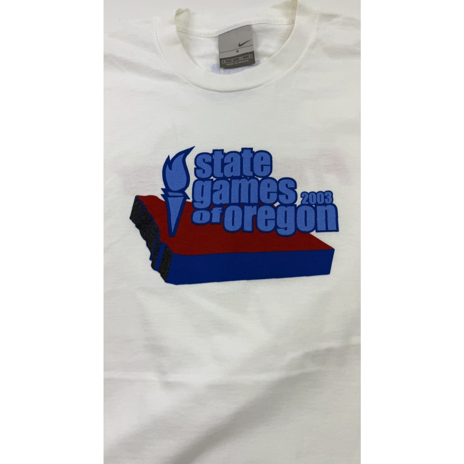 Nike VINTAGE Nike State Games Of Oregon Graphic Shirt Mens Small White 2003 Sports Event Size US S / EU 44-46 / 1 - 3 Thumbnail