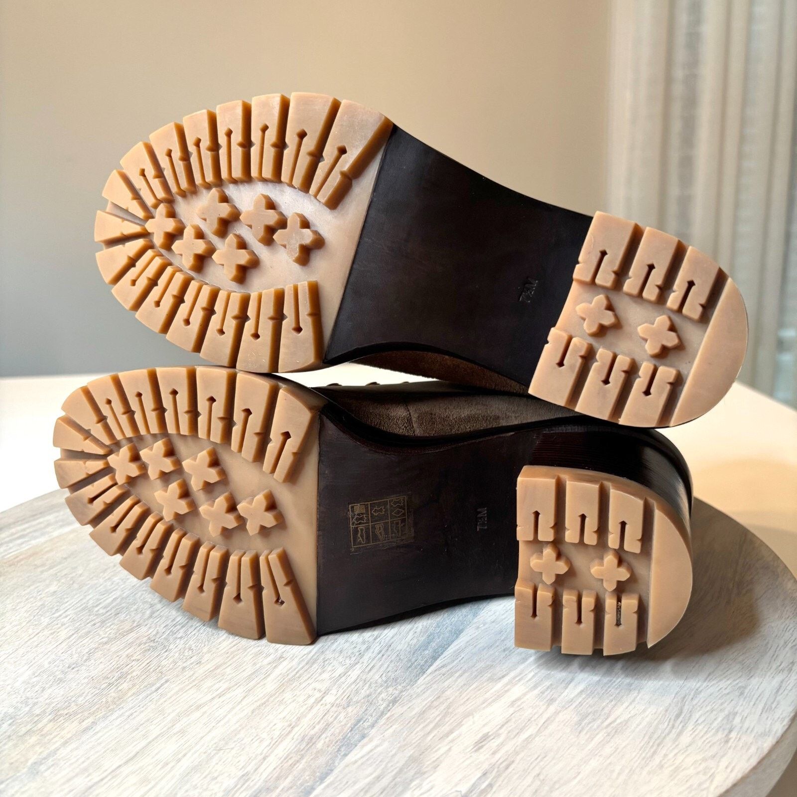 Tory Burch Tory Burch Miller Suede Lug Sole Boots Combat US Size 7.5 Size US 7.5 / IT 37.5 - 10 Thumbnail