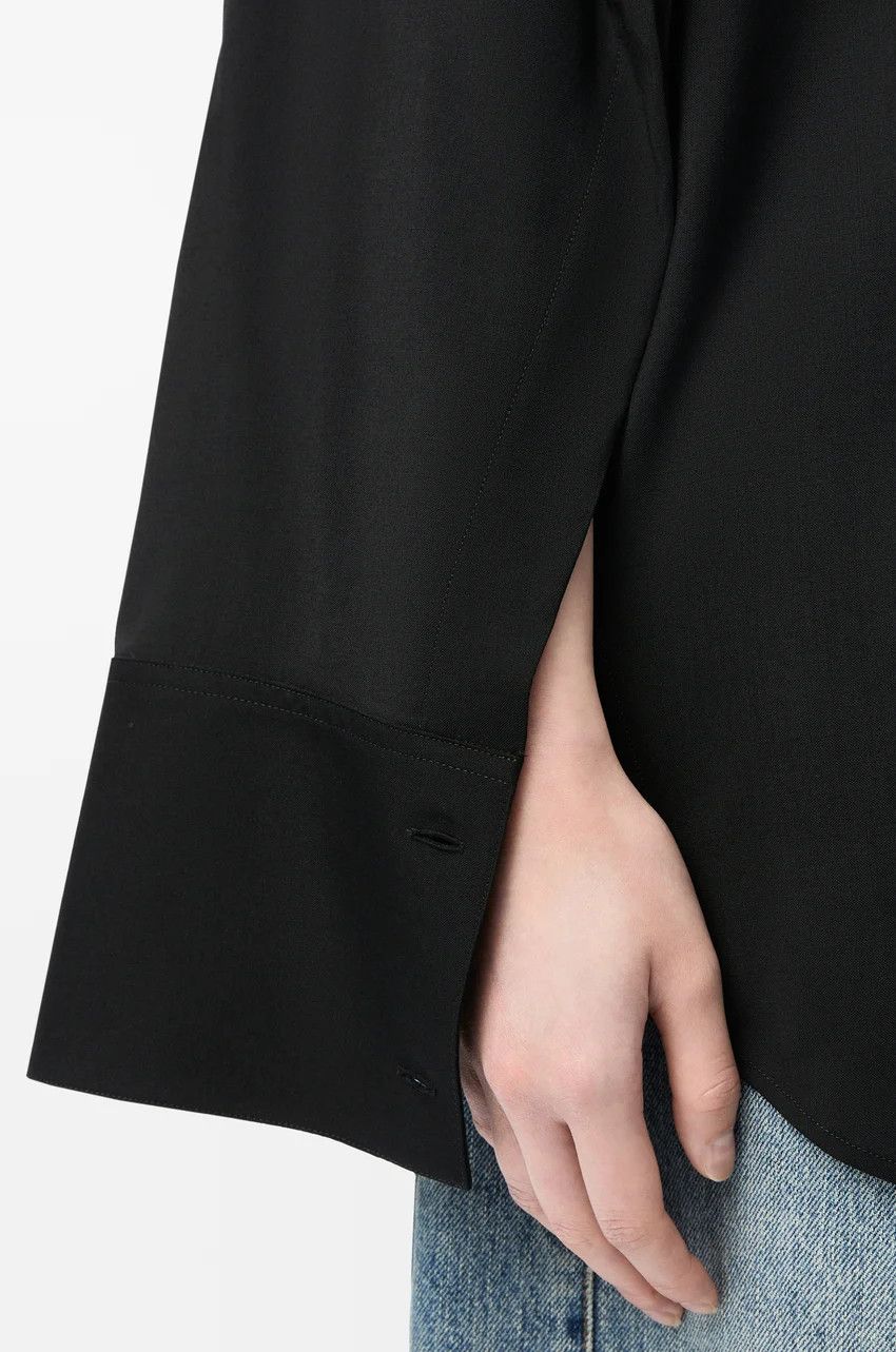 Loewe o1loc1c0525 Shirt In Wool in Black Size XS / US 0-2 / IT 36-38 - 5 Thumbnail