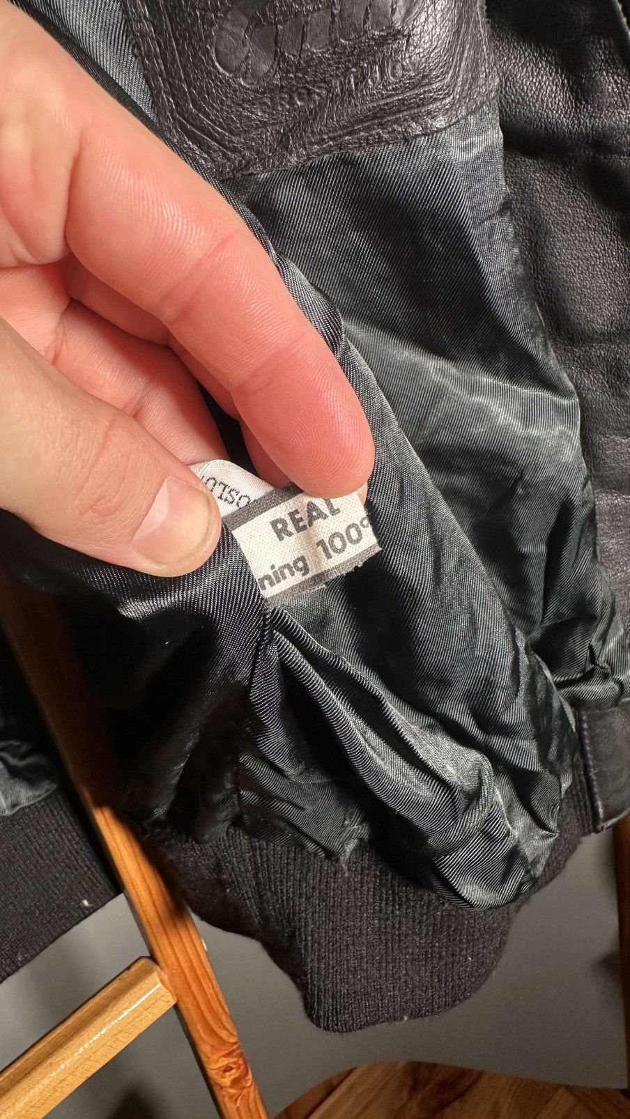 Vintage Vintage leather jacket with an American flag and eagle Size US L / EU 52-54 / 3 - 22 Thumbnail