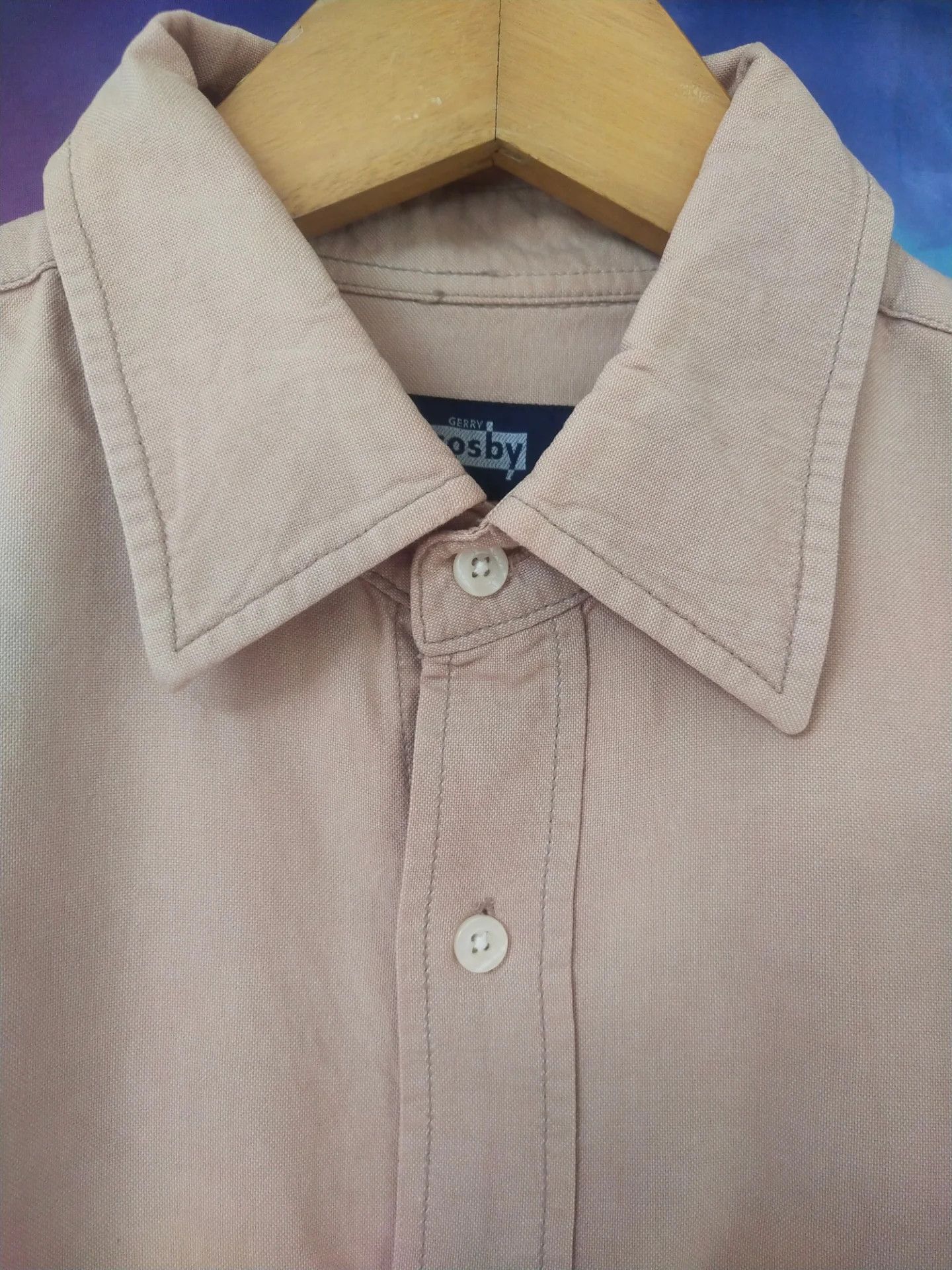 Japanese Brand Gerry Cosby Japan Beige Full Cotton Work Shirt Size US L / EU 52-54 / 3 - 3 Thumbnail