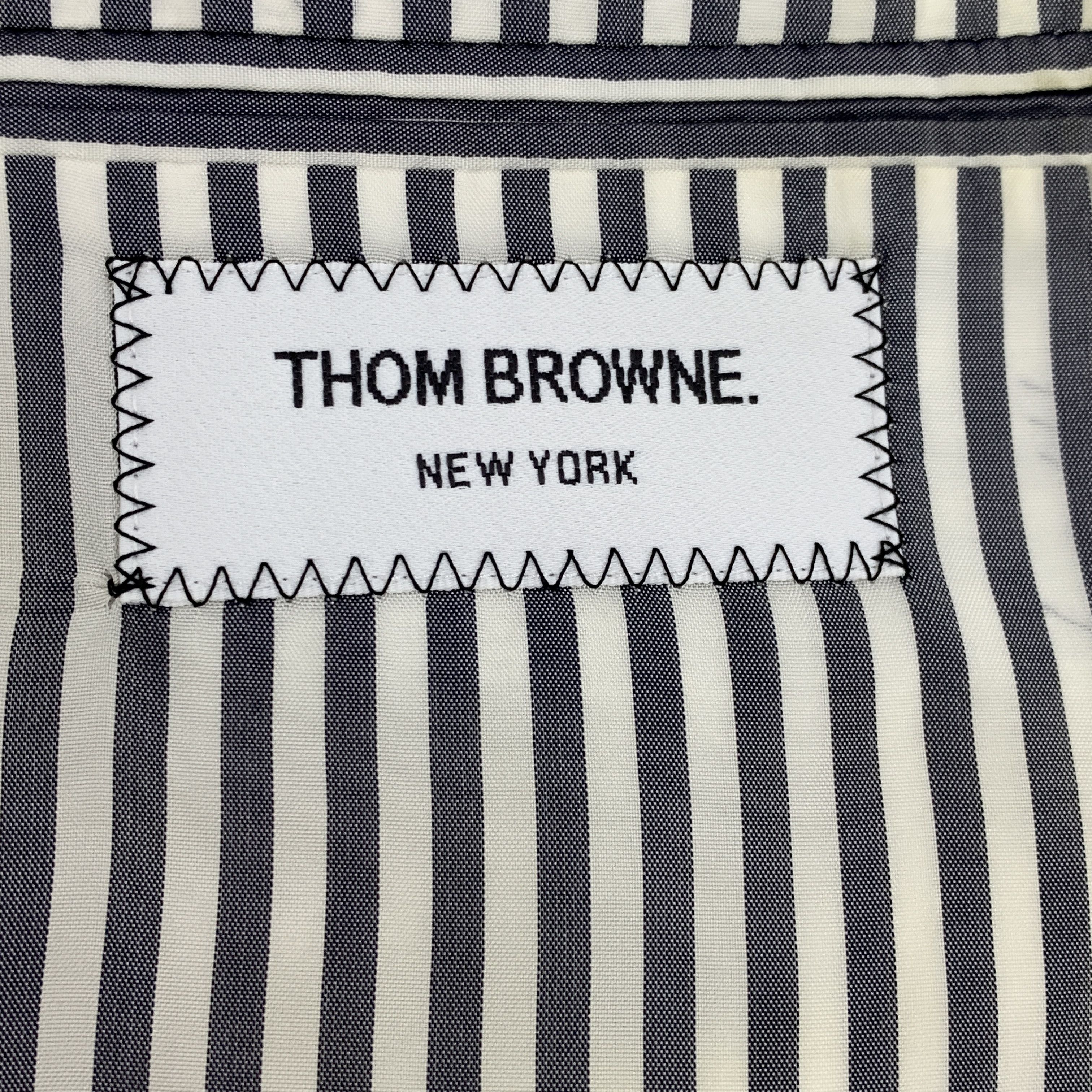 Thom Browne Thom Browne Colorblock Houndstooth Wool Blazer (XS) Size 38R - 2 Thumbnail