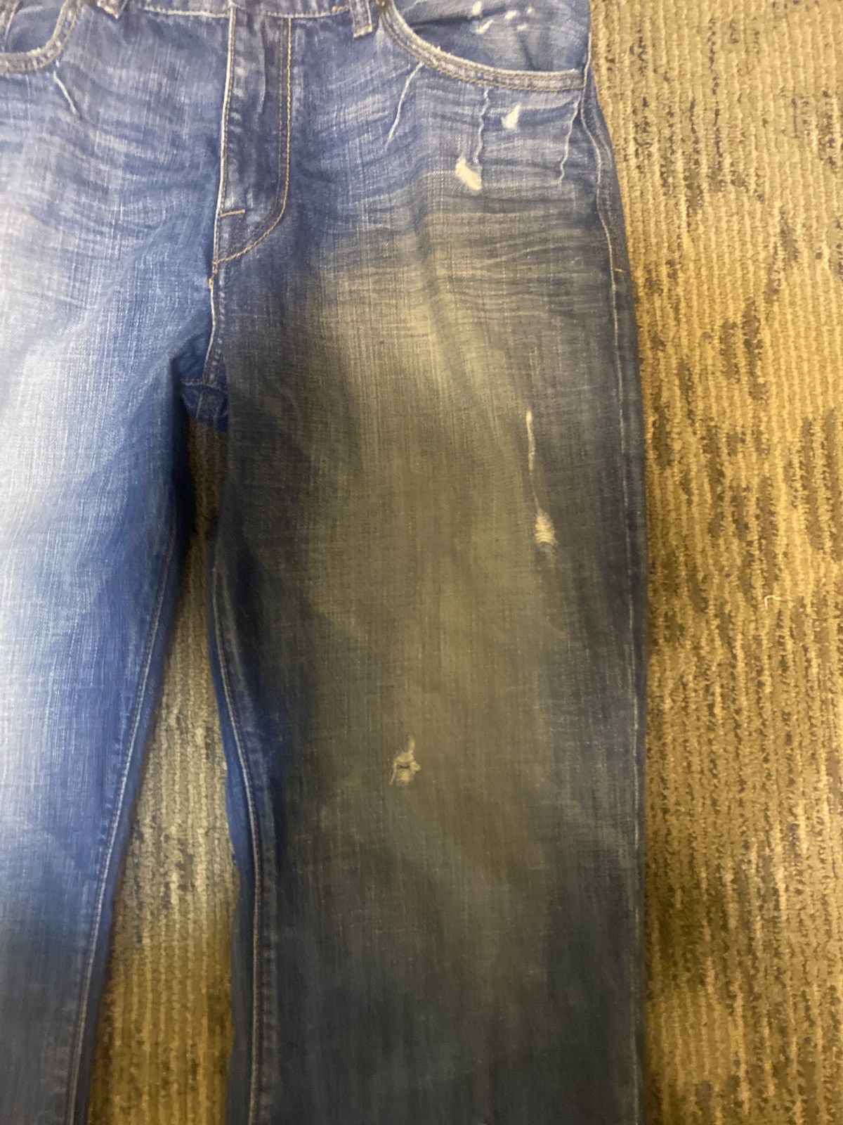 Vintage vintage dark blue denim Size US 35 - 3 Thumbnail