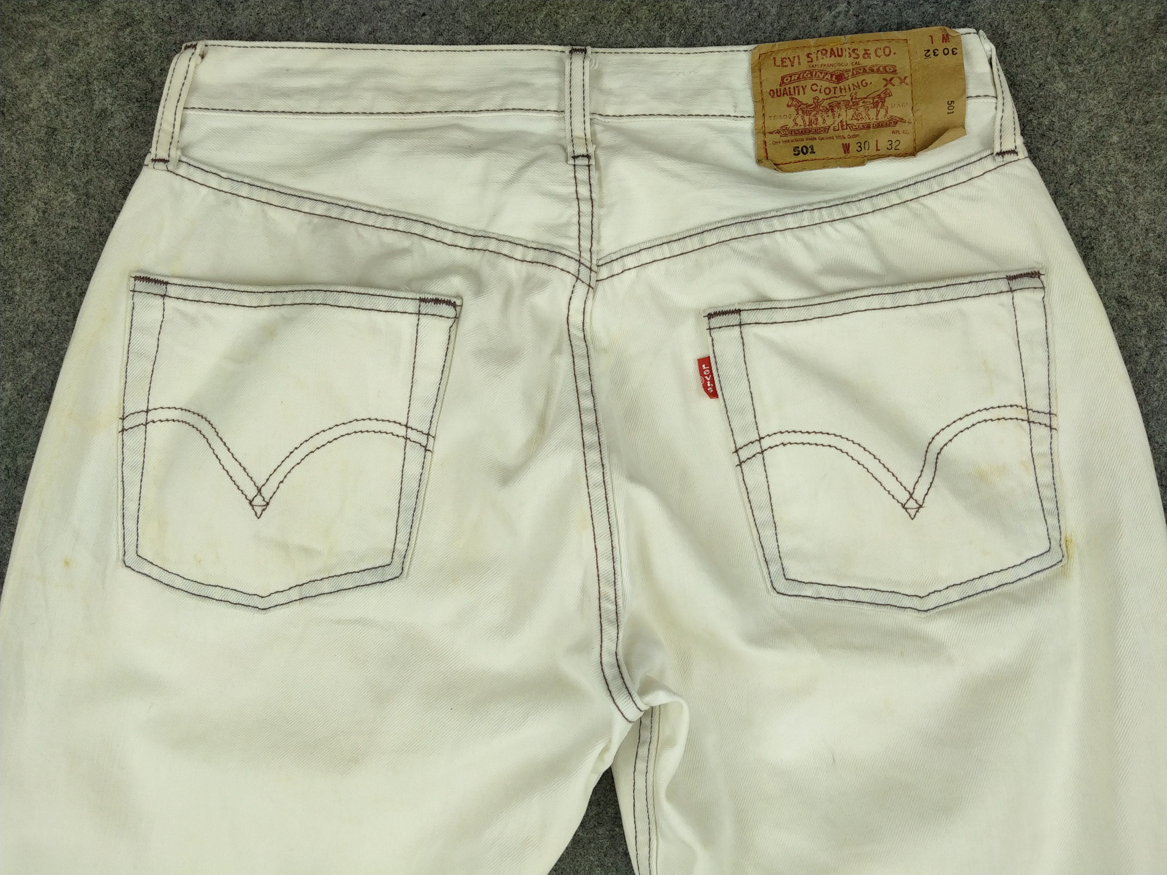 Levi's White Cream Vintage Levi's 501 Denim 30 x 30 -JN521 Size US 30 / EU 46 - 4 Thumbnail