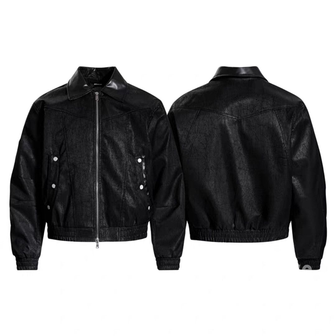 Vintage Utility pu outdoor sports punk grunge hiphop bomber jacket Size US L / EU 52-54 / 3 - 5 Thumbnail