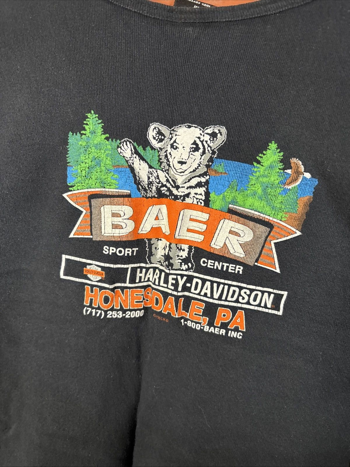 Harley Davidson Vintage 1995 Harley Davidson Shirt USA Honesdale, PA Medium Size M / US 6-8 / IT 42-44 - 7 Thumbnail
