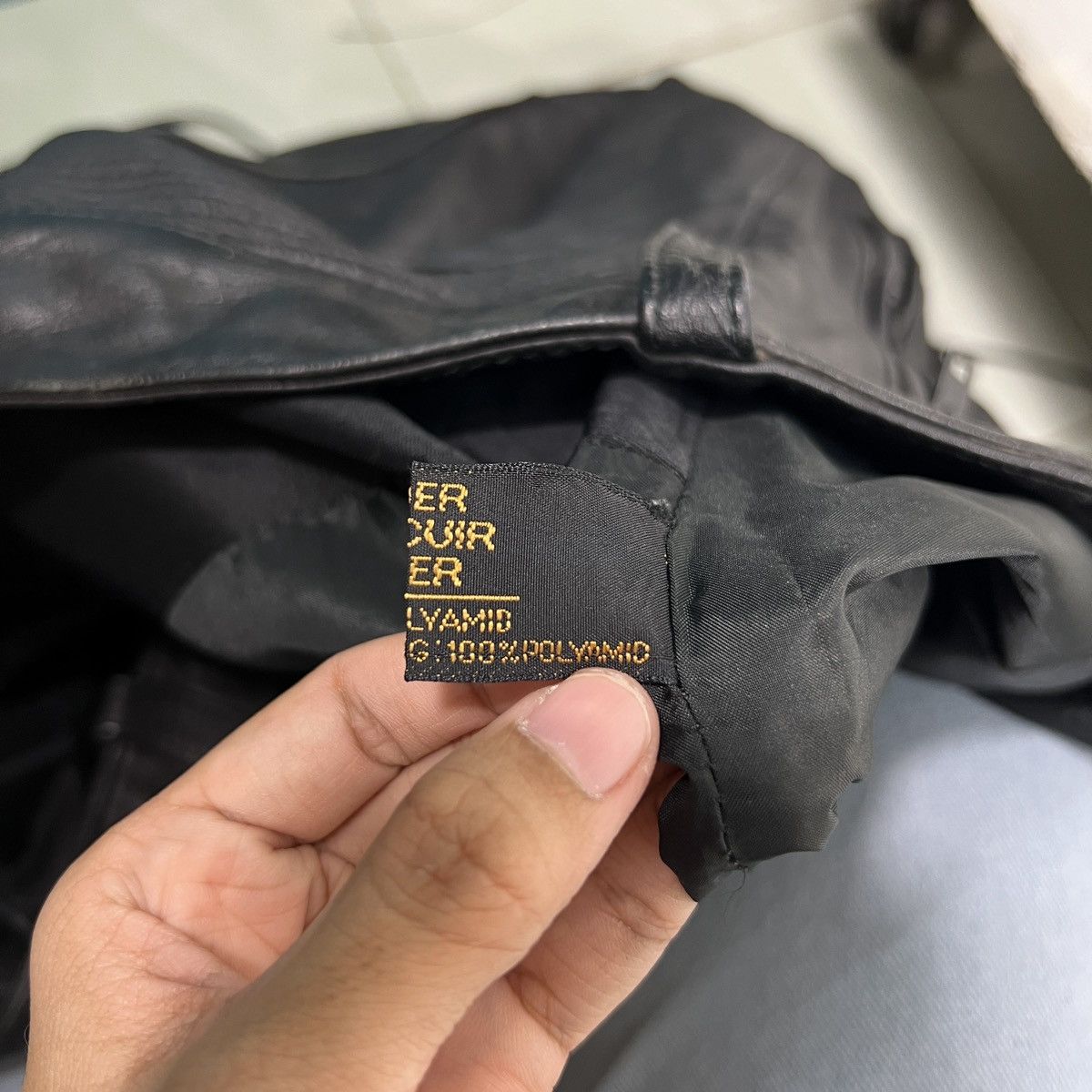 Japanese Brand × Y'2 Leather 🔥 ECHTES LEATHER MOTO RIDER PANTS Size US 30 / EU 46 - 14 Thumbnail