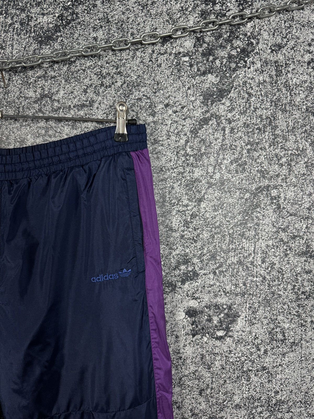 Adidas Adidas Nylon Track Pants Vintage 90s Style Zip Cuffs Size L Size US 34 / EU 50 - 2 Thumbnail
