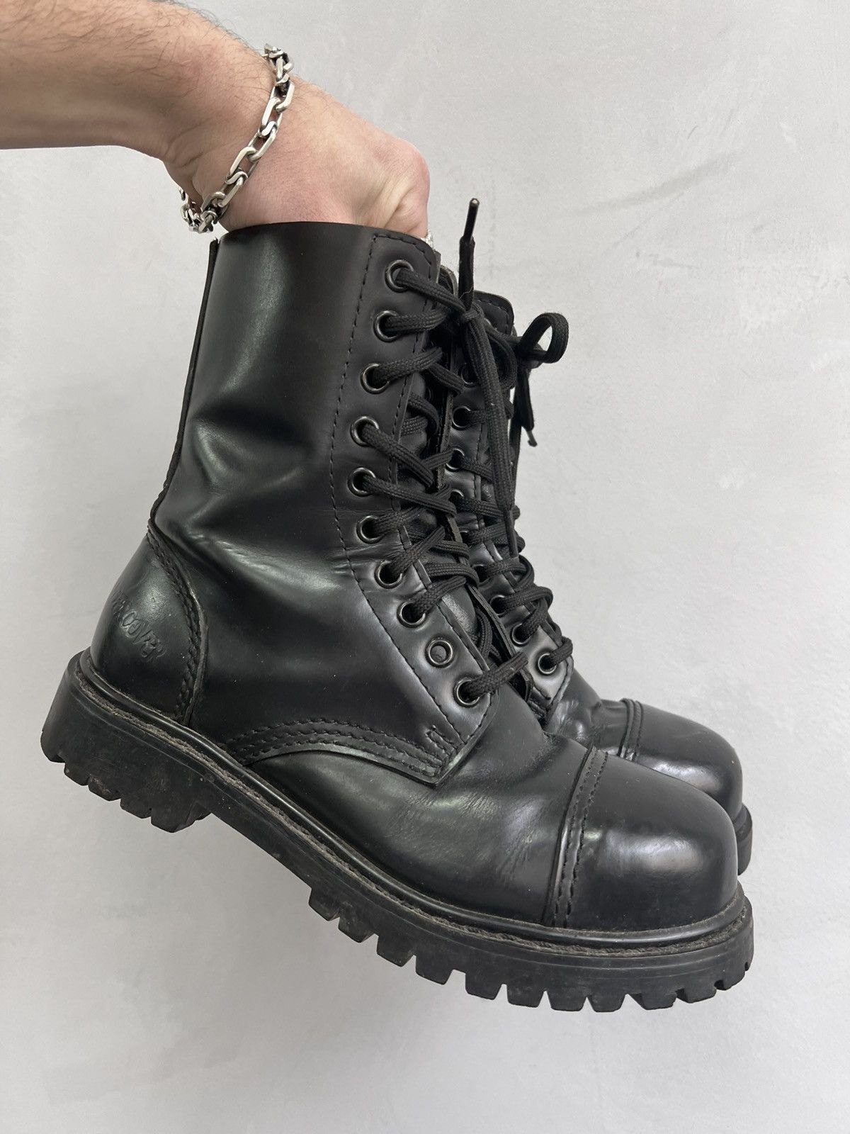 VINTAGE OPIUM LEATHER PLATFORM PUNK UNDERCOVER ENGLAND BOOTS