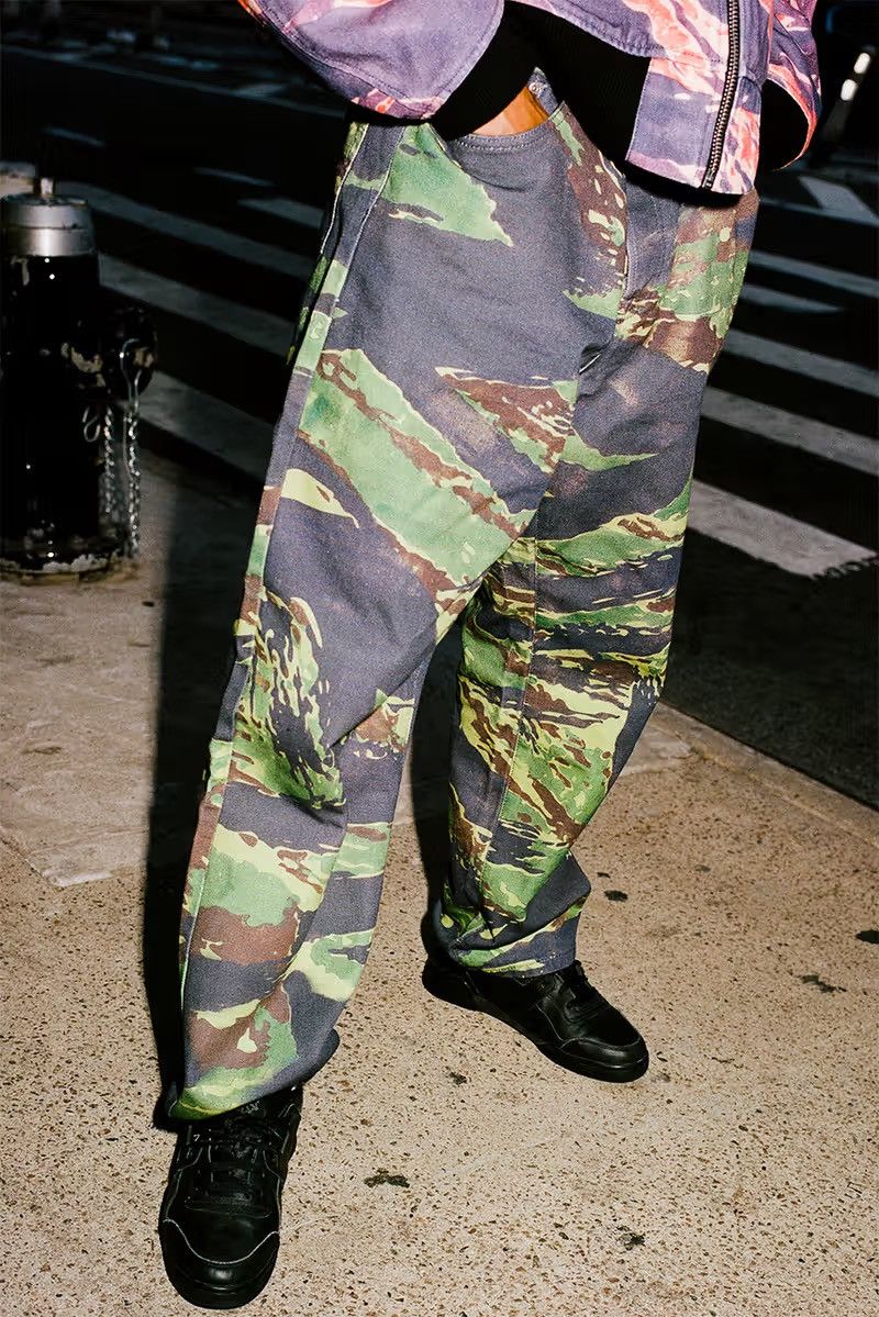 Stussy Lucien Smith Tigris Canvas Big Ol Jeans Tiger Camo Pants Size US 32 / EU 48 - 10 Thumbnail