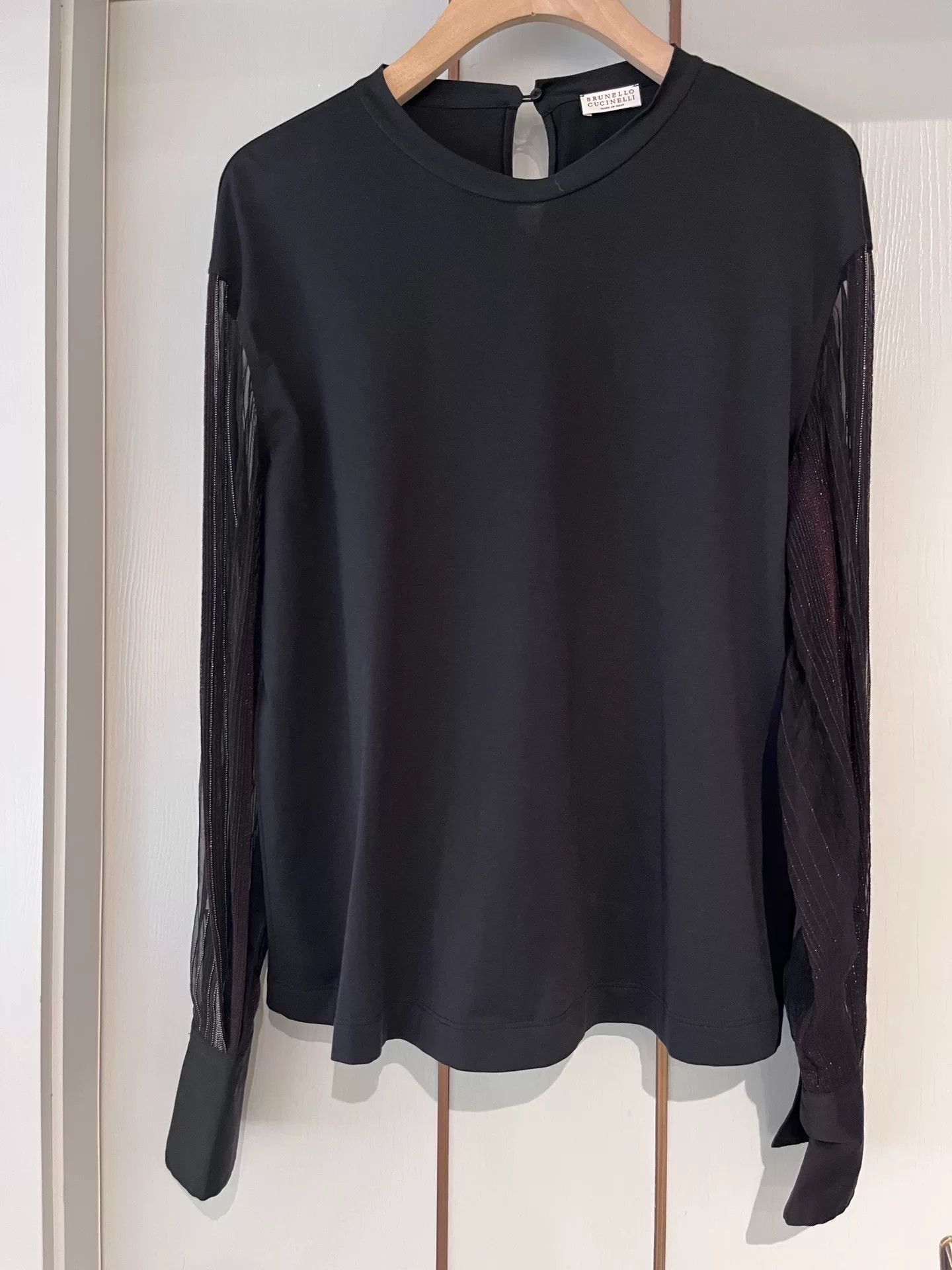 Brunello Cucinelli Brunello Cucinelli Organza Long-Sleeve Top Size US L / EU 52-54 / 3 - 1 Thumbnail