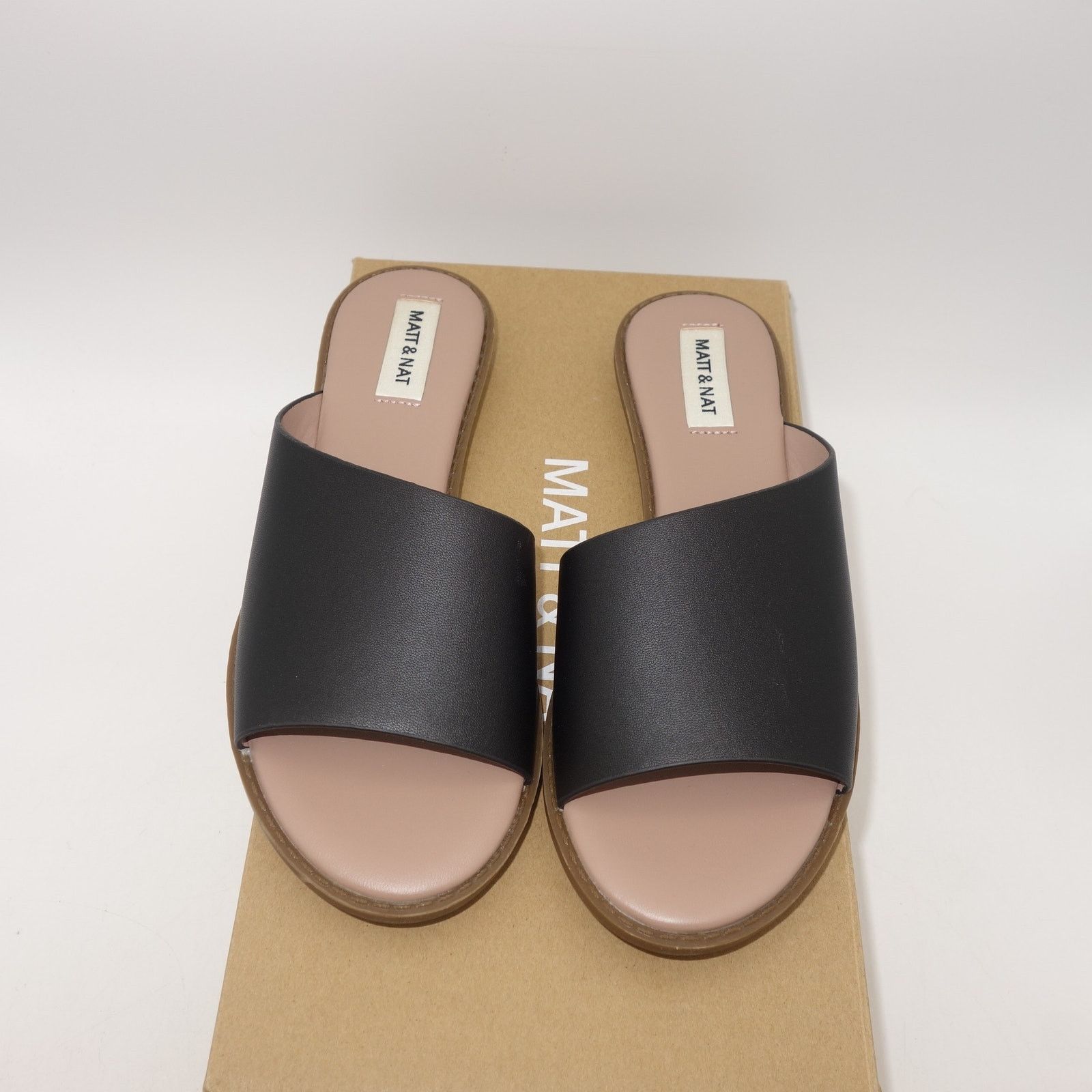 Other NEW Matt & Nat LUNNA Vegan Slides Shoes Black Women's 6 Size US 6 / IT 36 - 4 Thumbnail