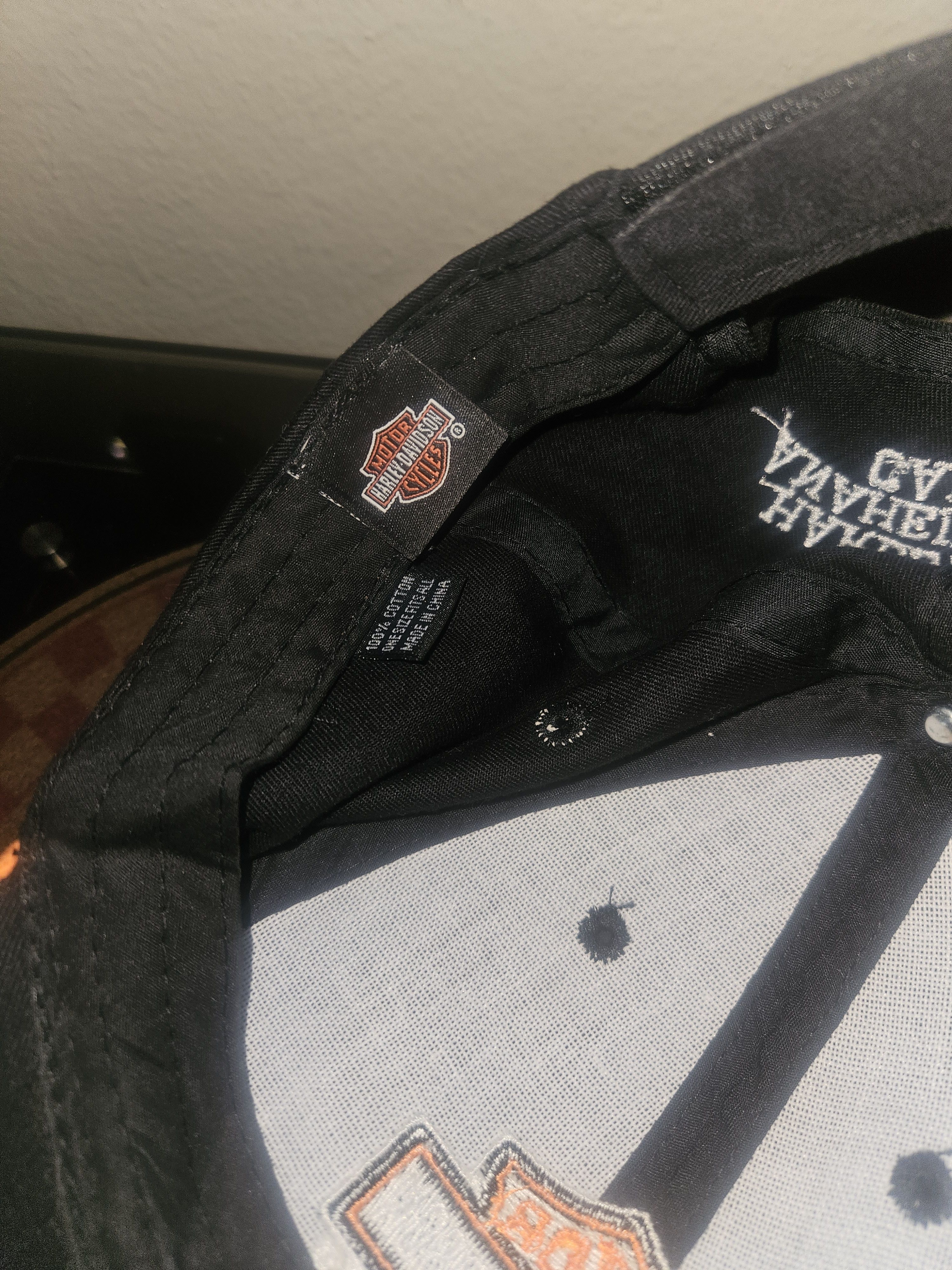 Harley Davidson Harley Davidson Y2K Anahemim Fullerton California Biker Hat Size ONE SIZE - 3 Thumbnail