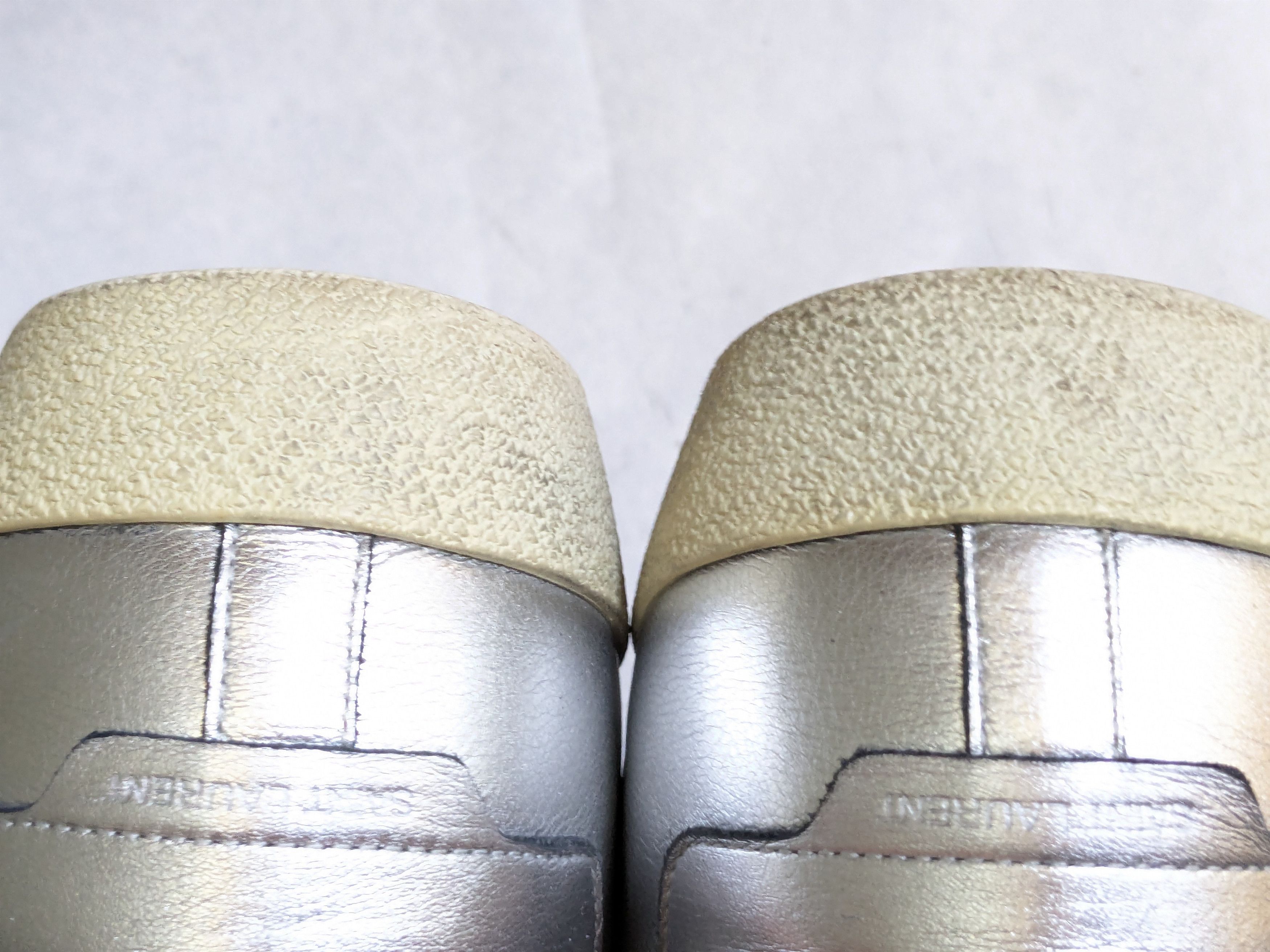 Saint Laurent Paris Saint Laurent Sneakers Silver 12 45 Low Tops Leather Court Size US 12 / EU 45 - 13 Thumbnail
