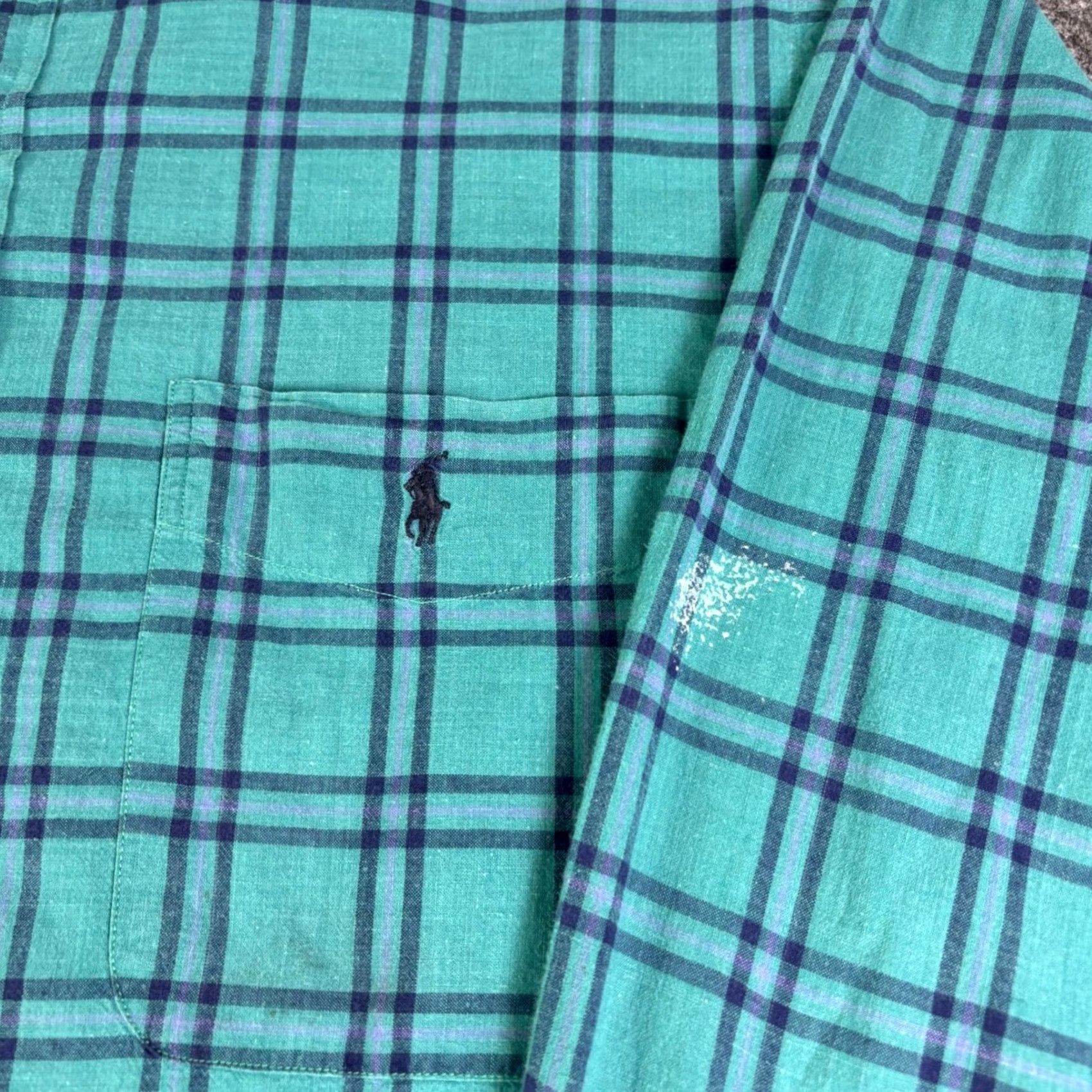 Polo Ralph Lauren Polo Ralph Lauren Lowell Sport Mens Medium Teal Plaid Button Down Shirt Cotton Size US M / EU 48-50 / 2 - 6 Thumbnail