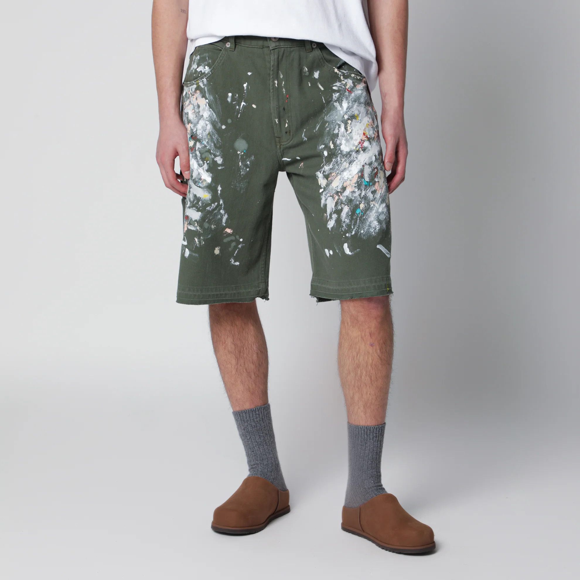 Gallery Dept. o1d2blof0426 Bermuda Shorts in Military Green Size US 32 / EU 48 - 1 Thumbnail