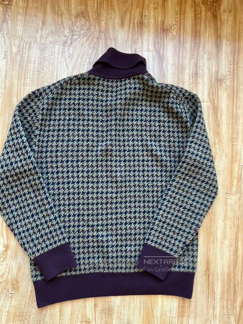 Loro Piana Loro Piana Cashmere Silk Blend Houndstooth High-Neck Sweat Size L / US 10 / IT 46 - 7 Thumbnail