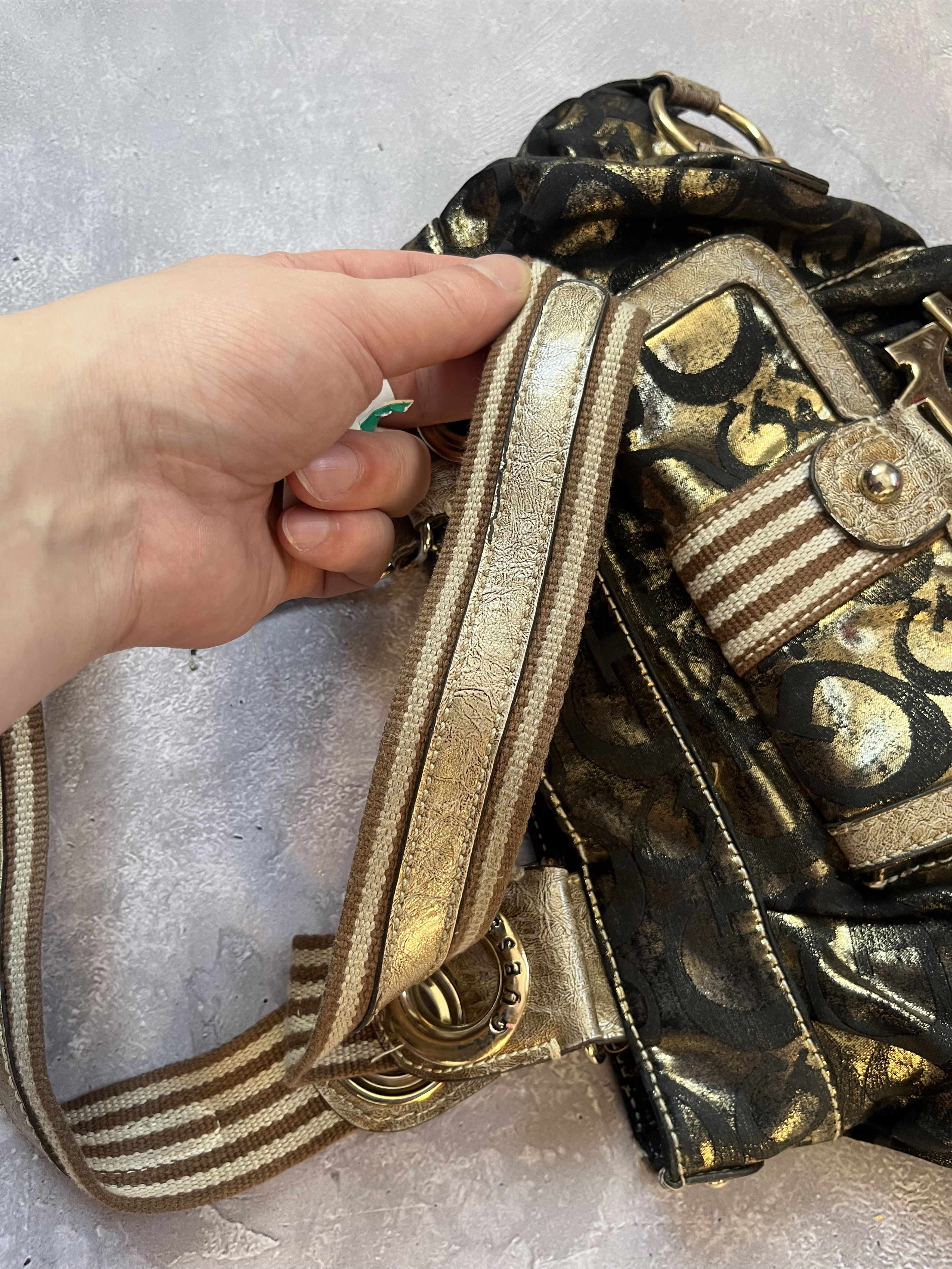 Guess Vintage Bag GUESS Y2K Style Monogram Multi Logo Metal Size ONE SIZE - 12 Thumbnail