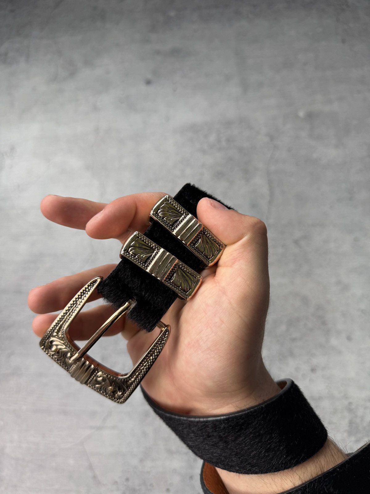 Japanese Brand 00’s NUMBER NINE STYLE DRAGON LEATHER RARE Y2K BELT VINTAGE Size ONE SIZE - 4 Thumbnail