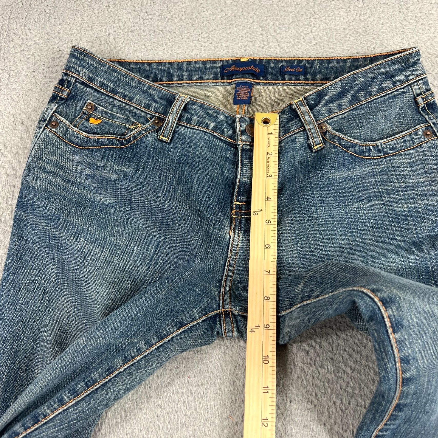 Vintage VINTAGE Aeropostale Jeans Women Size 7/8 Boot Cut 31 Inseam Blue Denim Cotton Blend Mid Rise Womens jeans Size 28" / US 6 / IT 42 - 4 Thumbnail