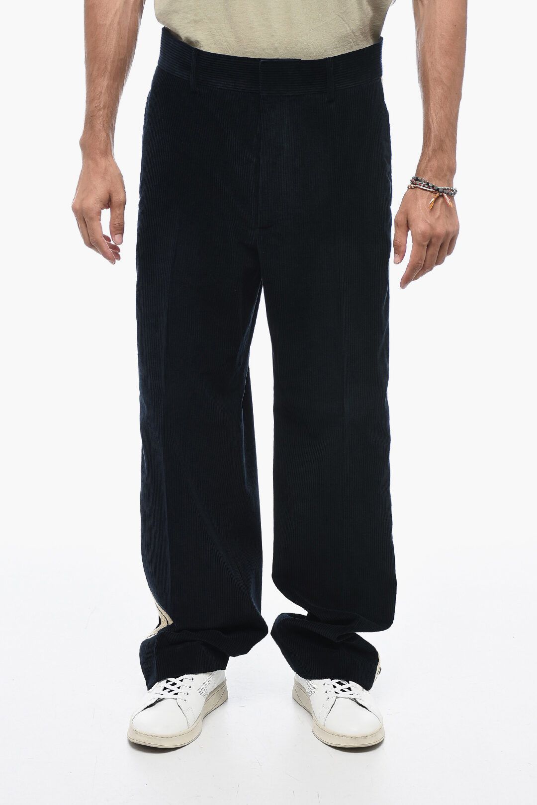 Palm Angels og1mm0825 Corduroy Tape Pant in Blue Size US 32 / EU 48 - 1 Thumbnail