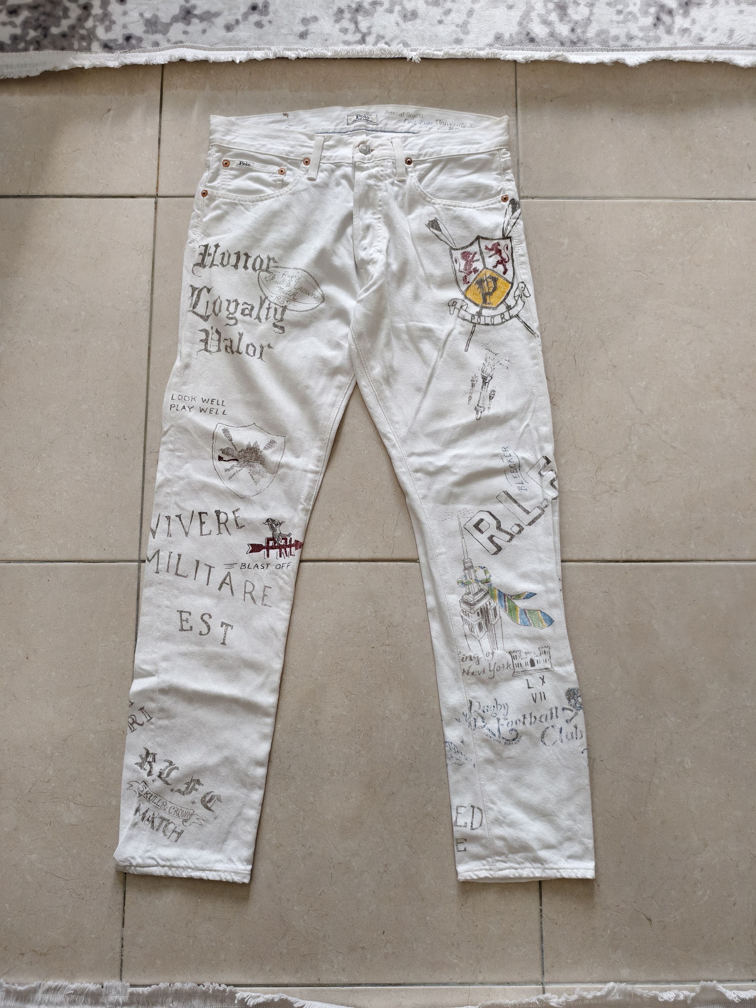 Polo Ralph Lauren 🔥STEALS🔥Very Rare Polo Ralph Lauren Sullivan Printed Jeans Size US 32 / EU 48 - 1 Thumbnail