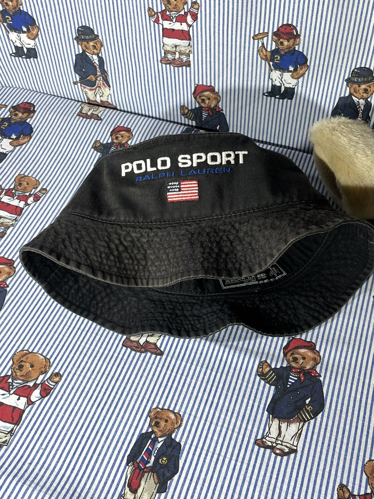 Polo Ralph Lauren × RRL Ralph Lauren × Ralph Lauren Bucket Polo Sport Spell Out OG Vintage Size ONE SIZE - 11 Thumbnail