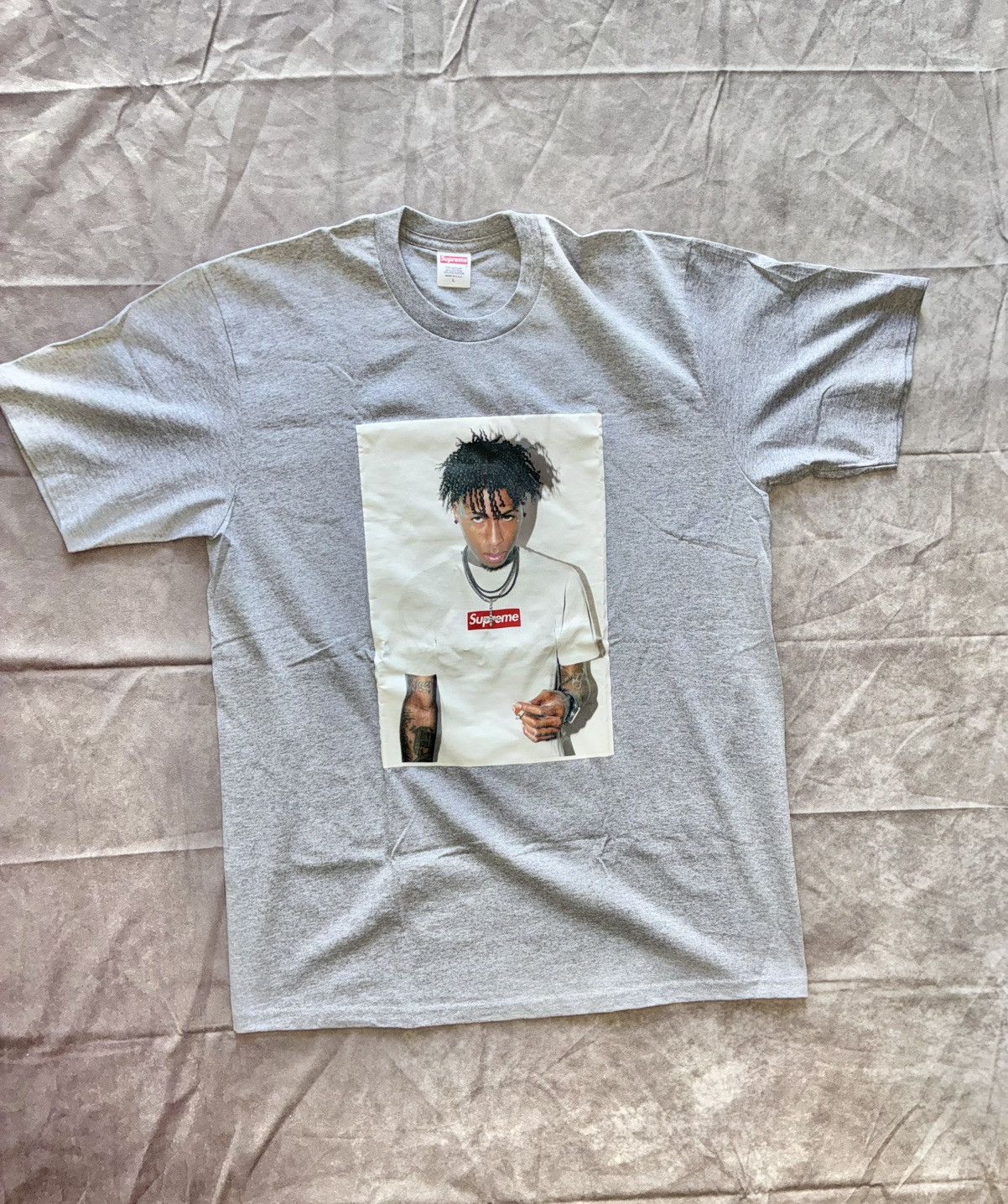 Supreme Supreme NBA Youngboy Tee Heather Grey | Grailed