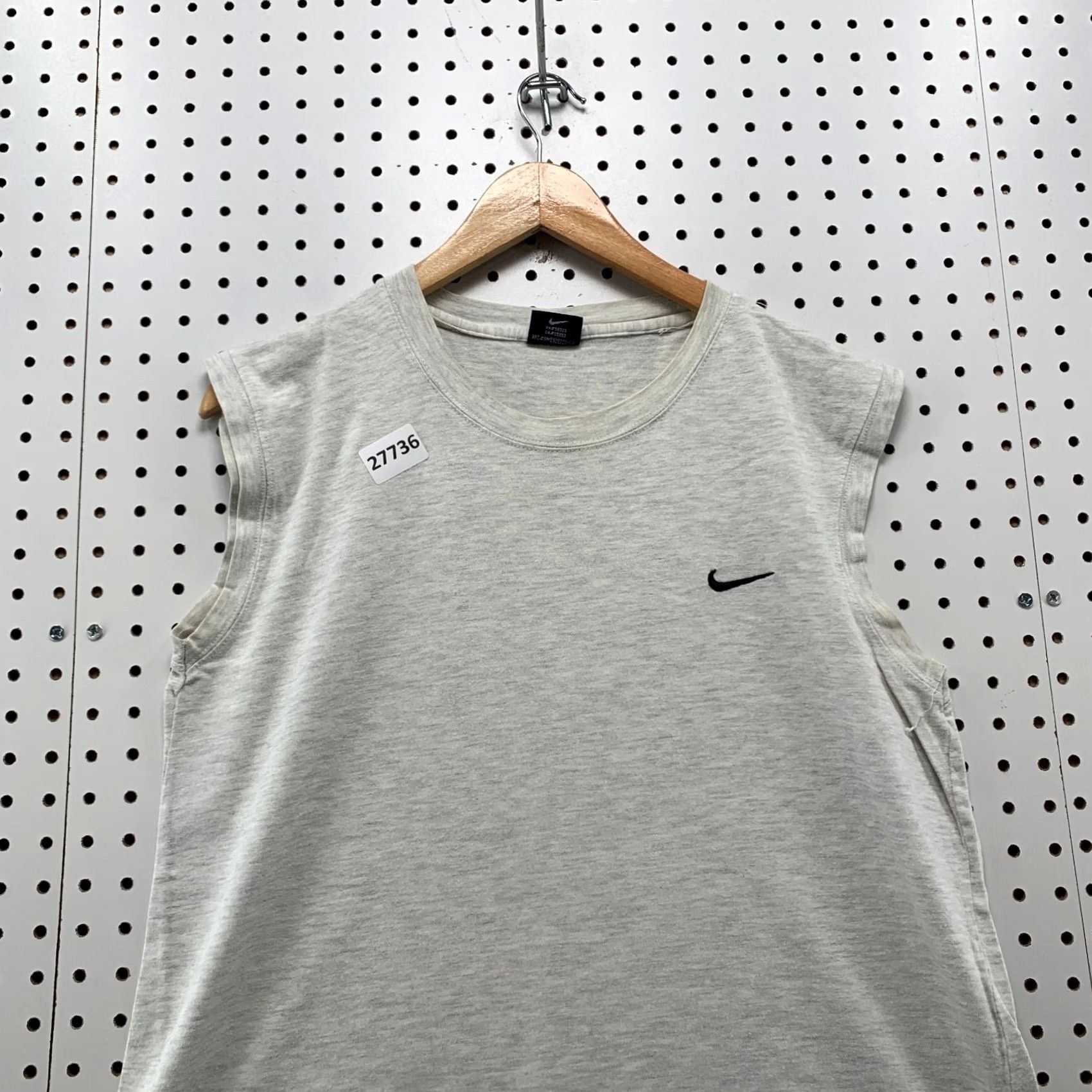 Nike VINTAGE Nike Shirt Gray Black Embroidered Swoosh Womens Large Size L / US 10 / IT 46 - 5 Thumbnail