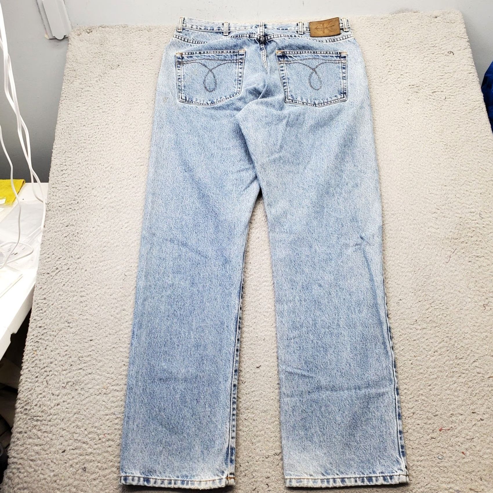 Calvin Klein Calvin Klein Jeans Mens 36 Blue Denim Light Wash Streetwear Straight Leg Shirt Size US 36 / EU 52 - 2 Thumbnail