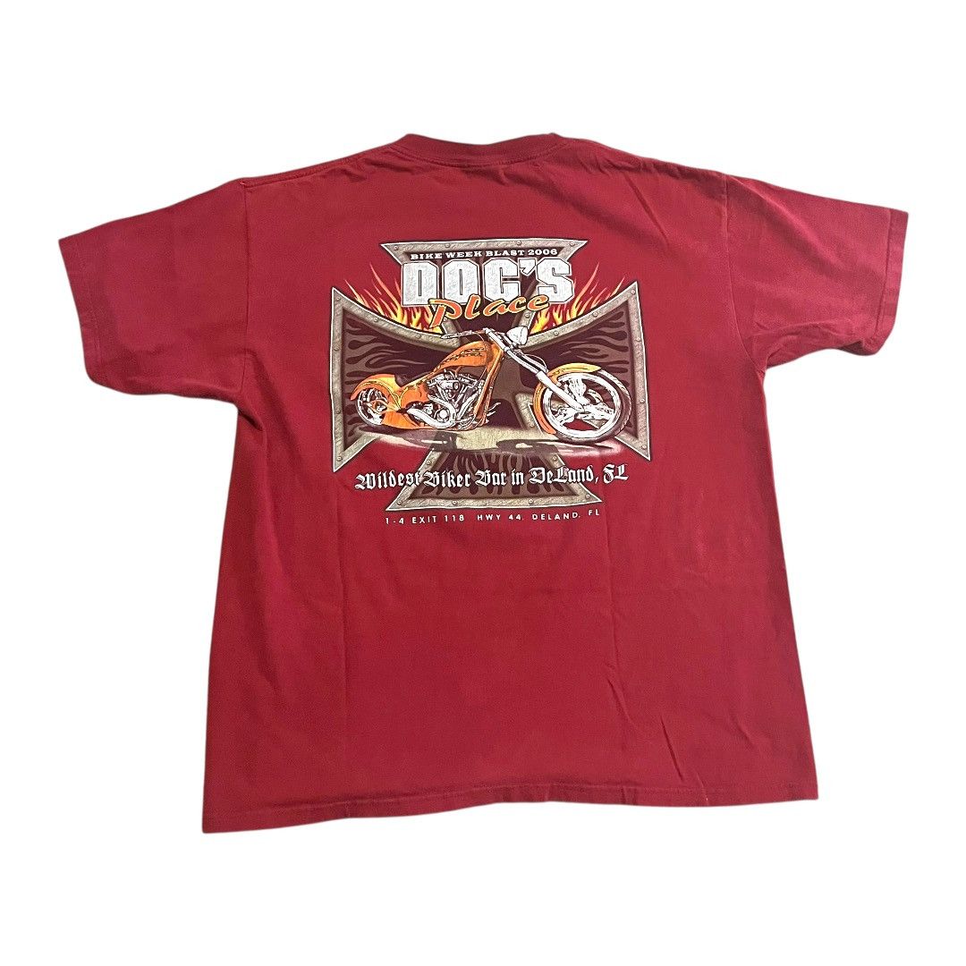 Vintage VINTAGE Doc’s Place Biker Bar Cross T Shirt 2006 Size US XL / EU 56 / 4 - 1 Thumbnail