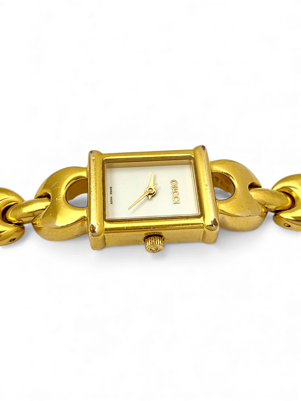 Gucci Gucci GG Horsebit Chain Gold Plated Tank Watch Vintage Size ONE SIZE - 9 Thumbnail