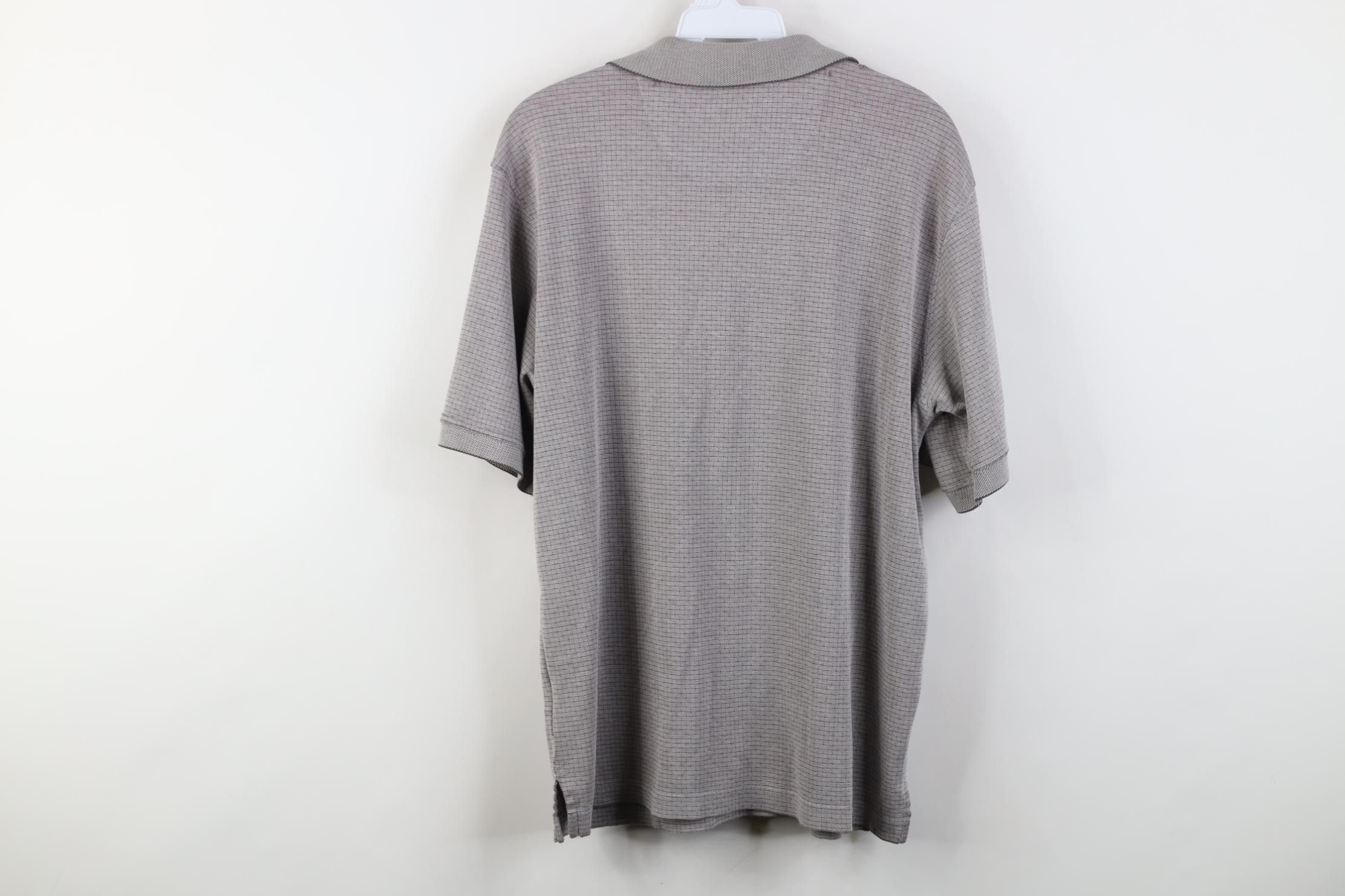 Vintage Vintage 90s Streetwear Checkered Knit Golf Polo Shirt Gray Size US M / EU 48-50 / 2 - 15 Thumbnail