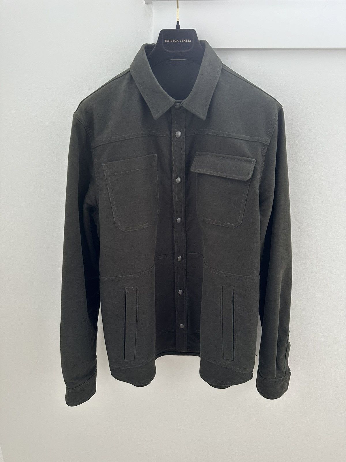 image of Bottega Veneta Moleskin Fw 18 in Olive, Men's (Size XL)