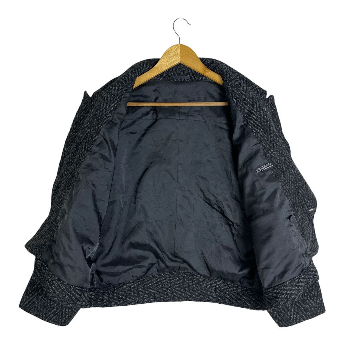 Issey Miyake Issey Miyake Inspired MR-TESSEL Herringbone Wool Bomber Size US M / EU 48-50 / 2 - 5 Thumbnail