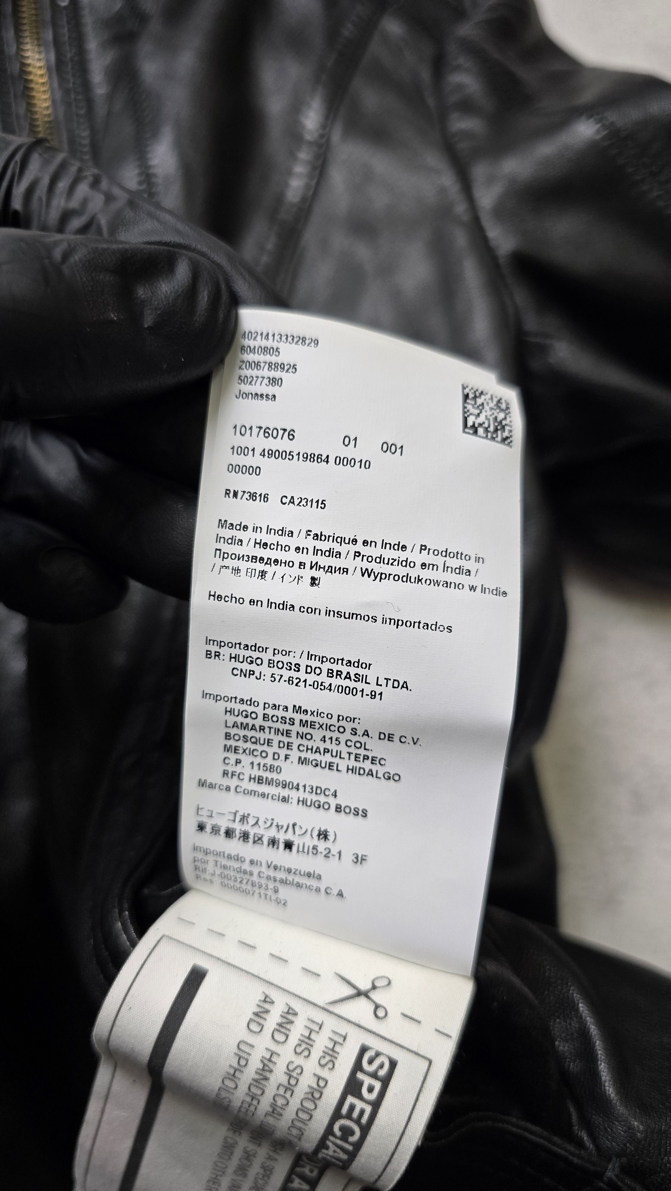 Hugo Boss Hugo Boss Orange Jonassa Black Leather Biker Jacket Size XS / US 0-2 / IT 36-38 - 22 Thumbnail