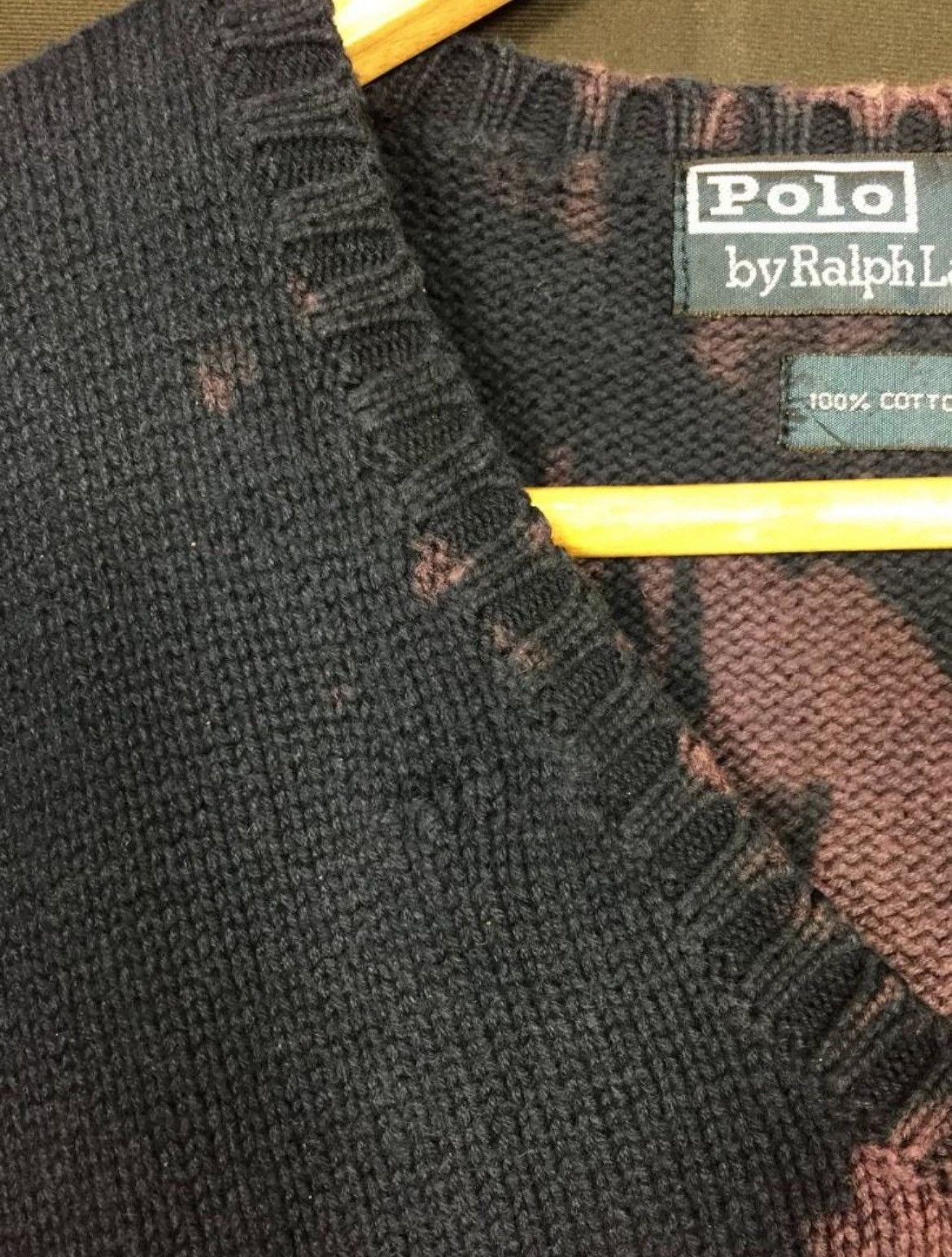 Polo Ralph Lauren Distressed Cropped Fit Knit Sweater Vest Size US L / EU 52-54 / 3 - 7 Thumbnail