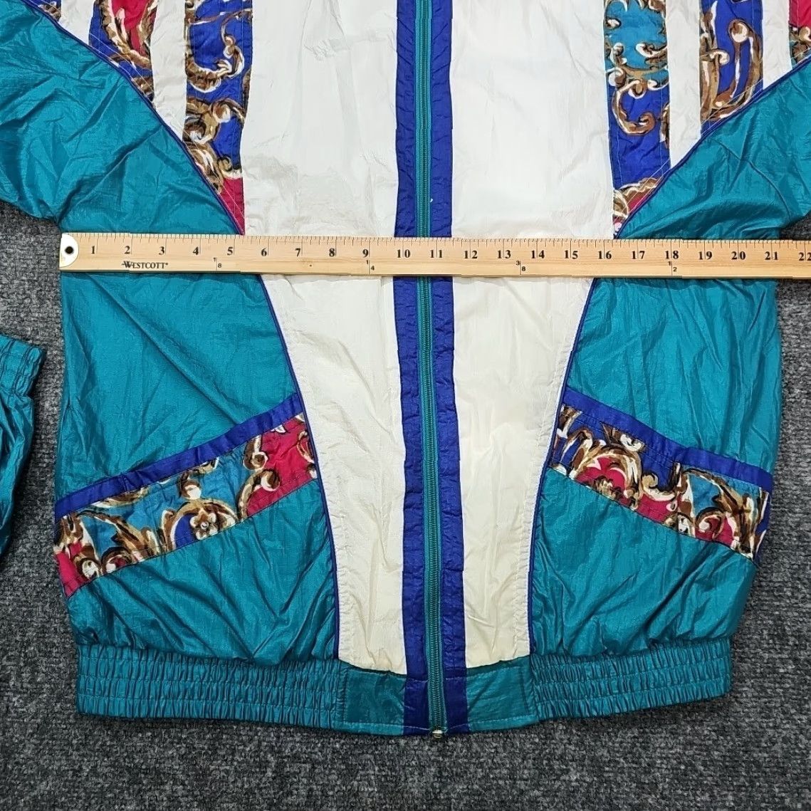 Vintage VINTAGE Bold Spirit Track Suit Women M Aqua W/ Stripes Jacket & Pants 90s Mens Womens Girls Size 32" / US 10 / IT 46 - 6 Thumbnail