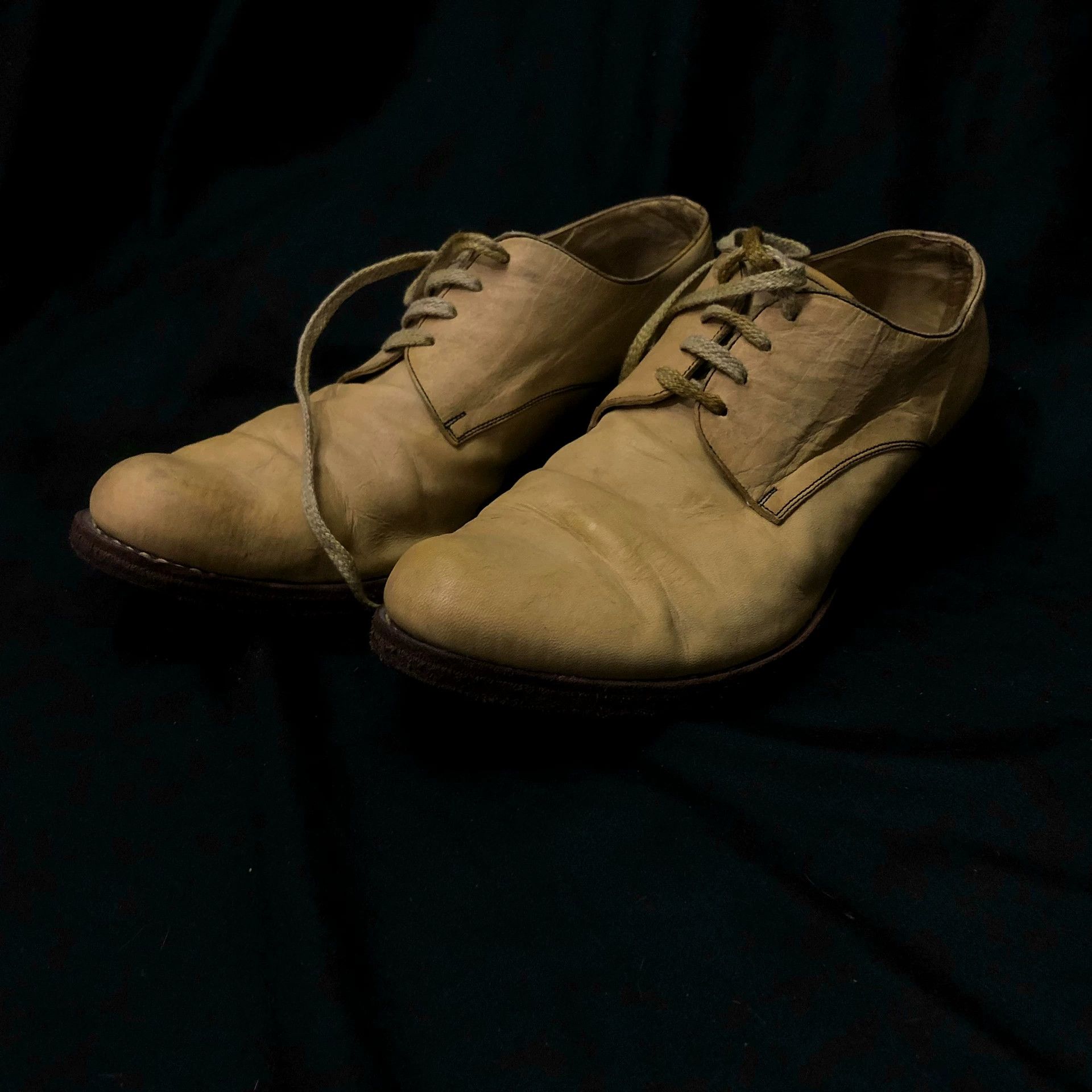 A1923 a1923 Egg Yellow Horsehide Derby Size US 9 / EU 42 - 3 Thumbnail