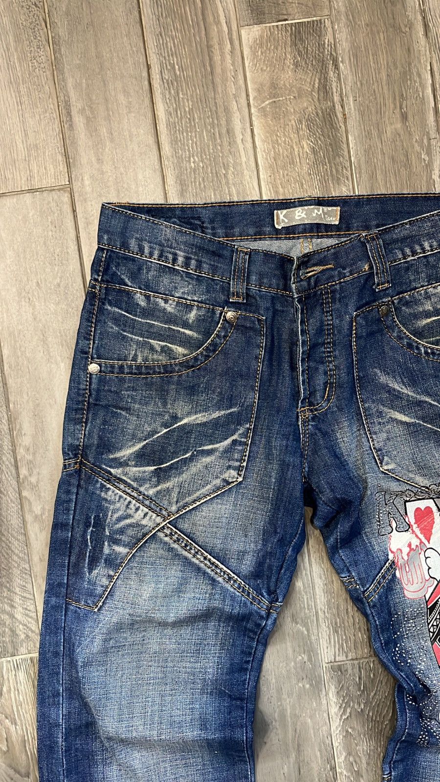 Japanese Brand Vintage hype Poker Kosmo & Lupo jeans Size US 32 / EU 48 - 4 Thumbnail