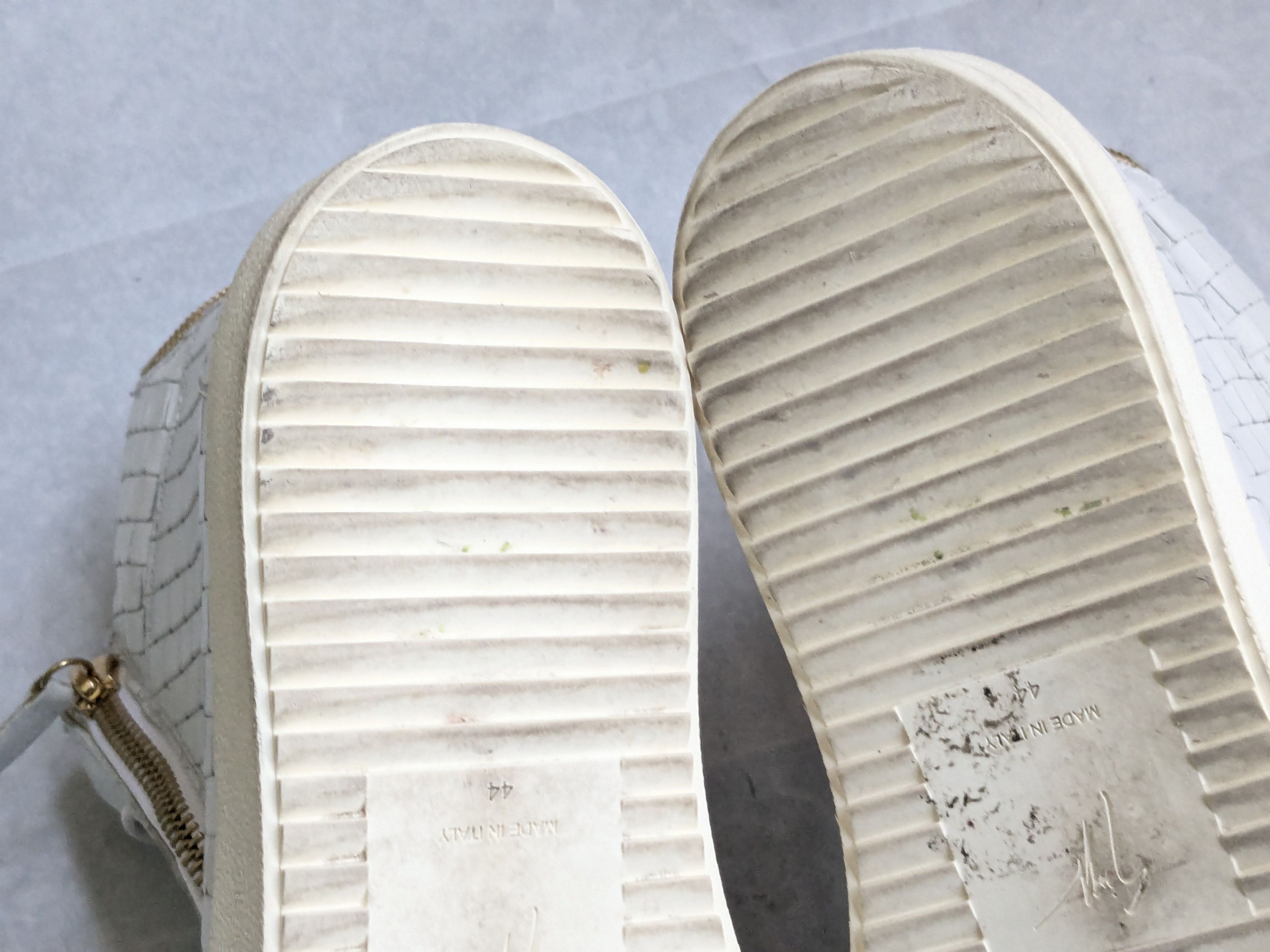 Giuseppe Zanotti Giuseppe Zanotti Sneakers White Gold 11 44 High Tops Leather Size US 11 / EU 44 - 15 Thumbnail