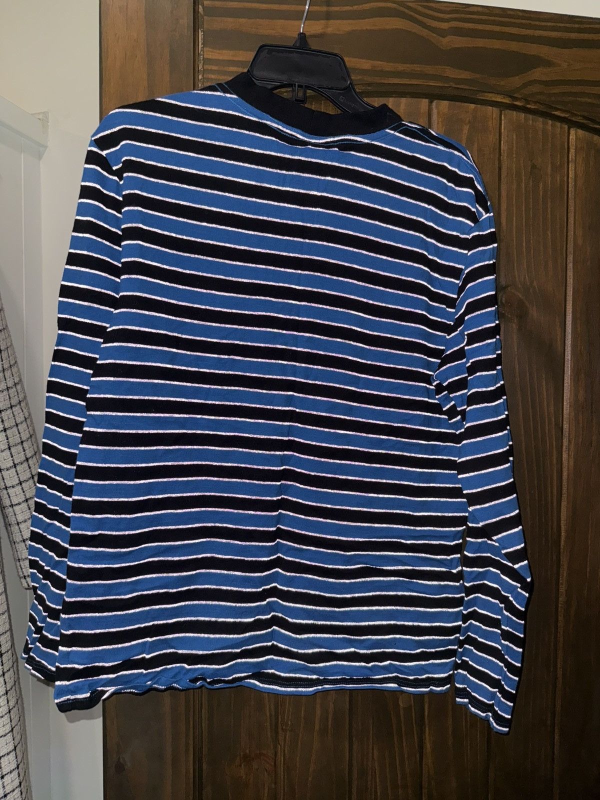 Guess × Places + Faces Reflective Striped Long Sleeve Shirt Blue Size US M / EU 48-50 / 2 - 2 Thumbnail