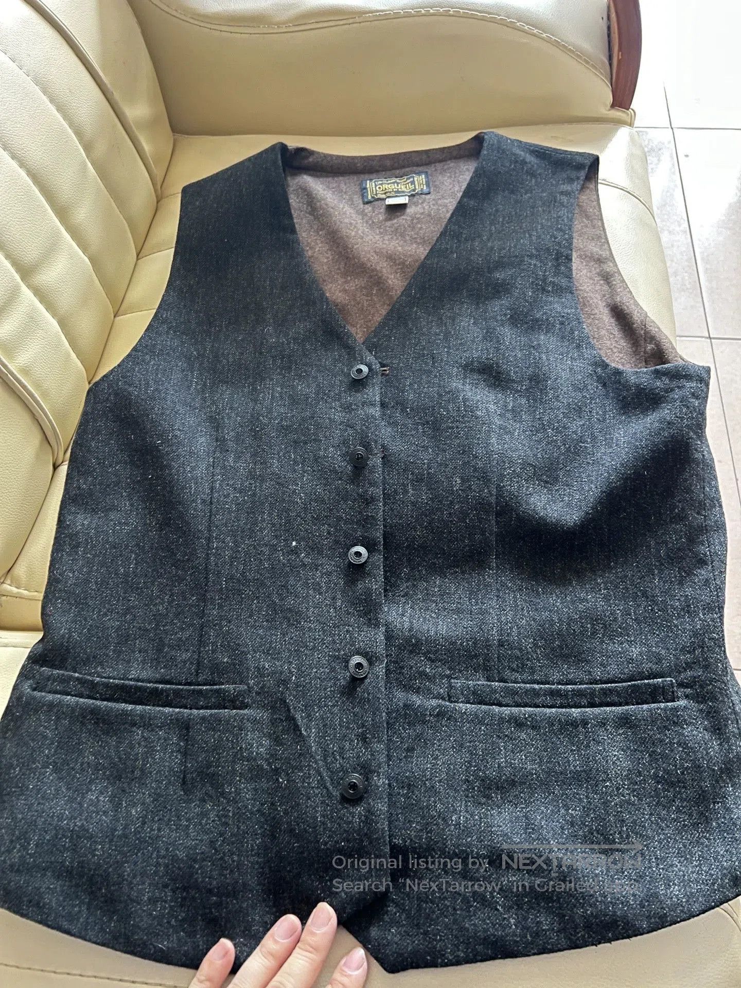 Orgueil Orgueil Vintage Wool Men's Vest. Size US XXS / EU 40 - 1 Thumbnail