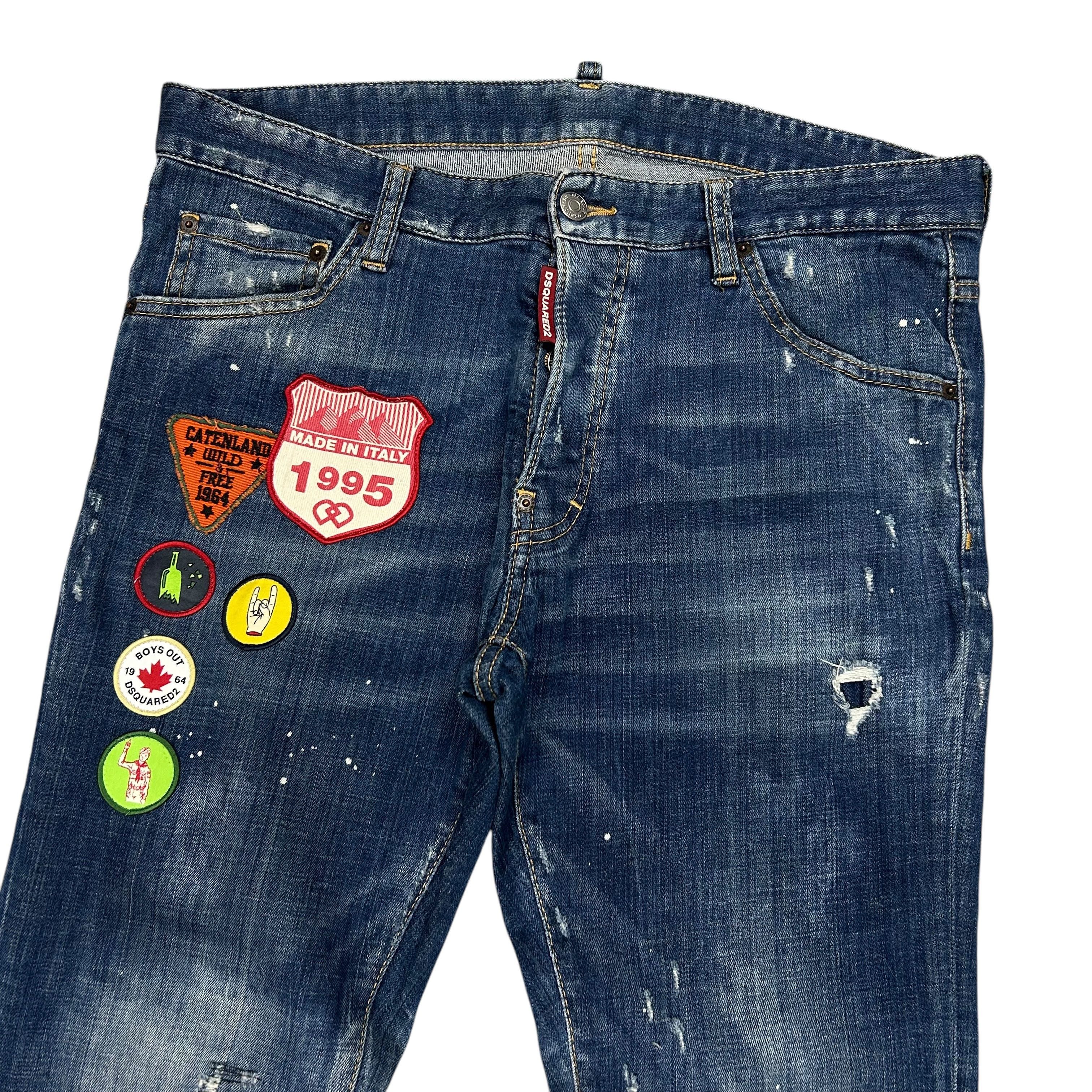 Dsquared2 Dsquared2 Cool Guy Jean Patches Slim Skinny Blue Denim 50 Size US 34 / EU 50 - 3 Thumbnail