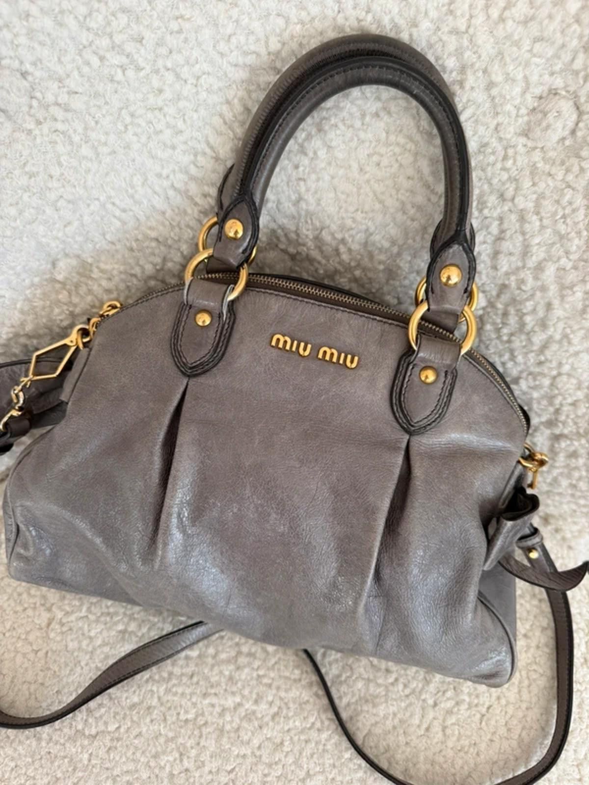 Miu Miu Miu Miu 2-Way Vitello Lux Bow Bag Size ONE SIZE - 3 Thumbnail