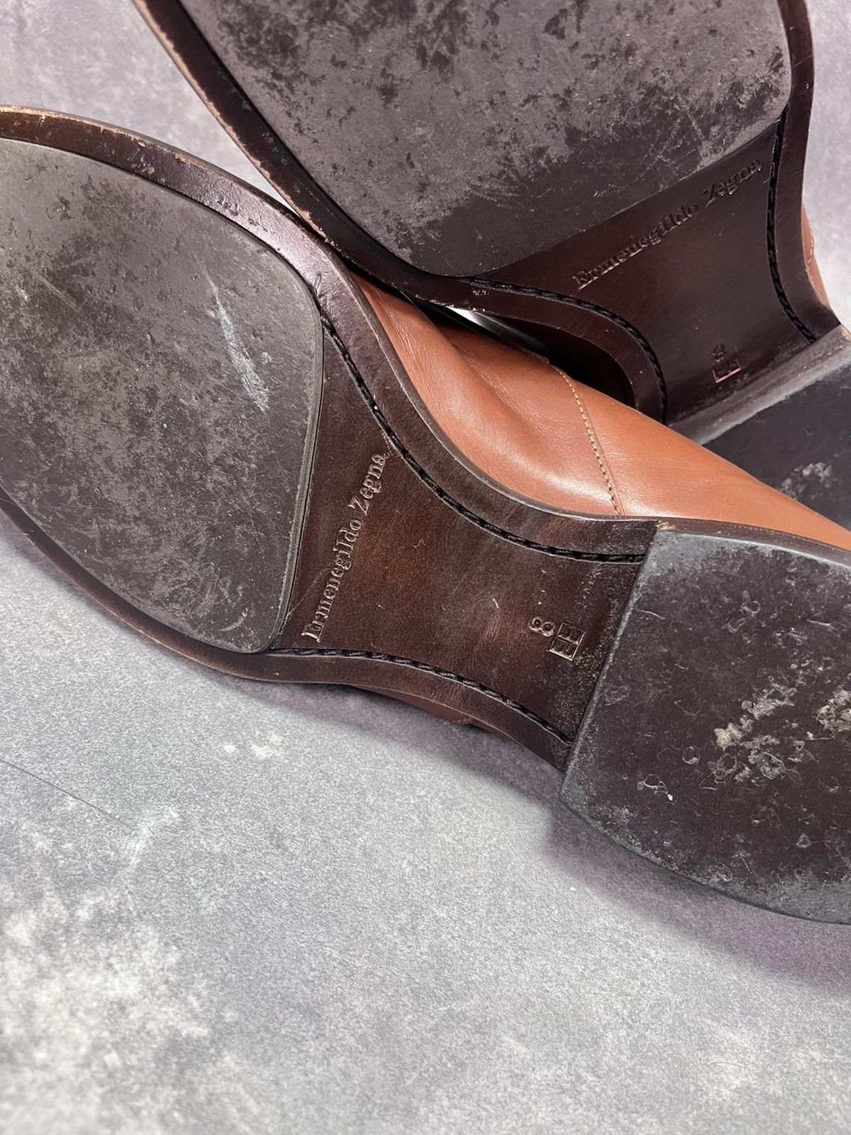 Ermenegildo Zegna Ermenegildo Zegna Brown Slip On Loafers 8 uk Size US 9.5 / EU 42-43 - 13 Thumbnail