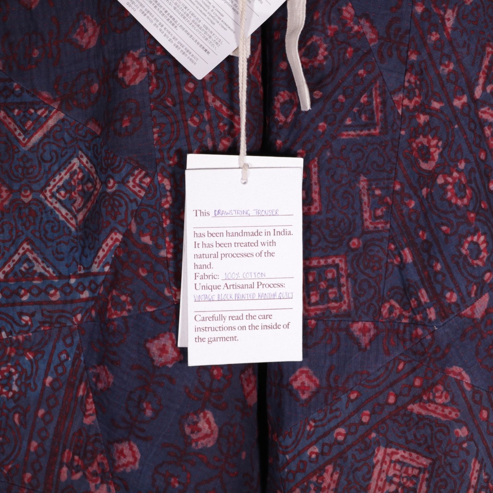 Kartik Research Karu Research Kantha Quilt Block Print Pants Kartik Size US 34 / EU 50 - 5 Thumbnail